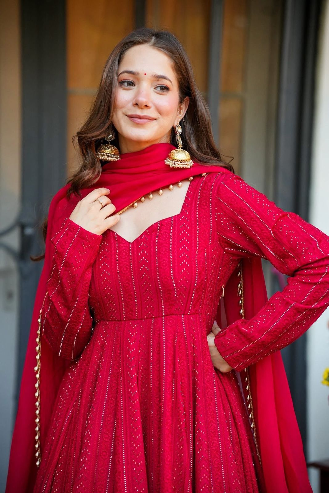 Shaadi Special  Chikankari Gown – Yaari Collection