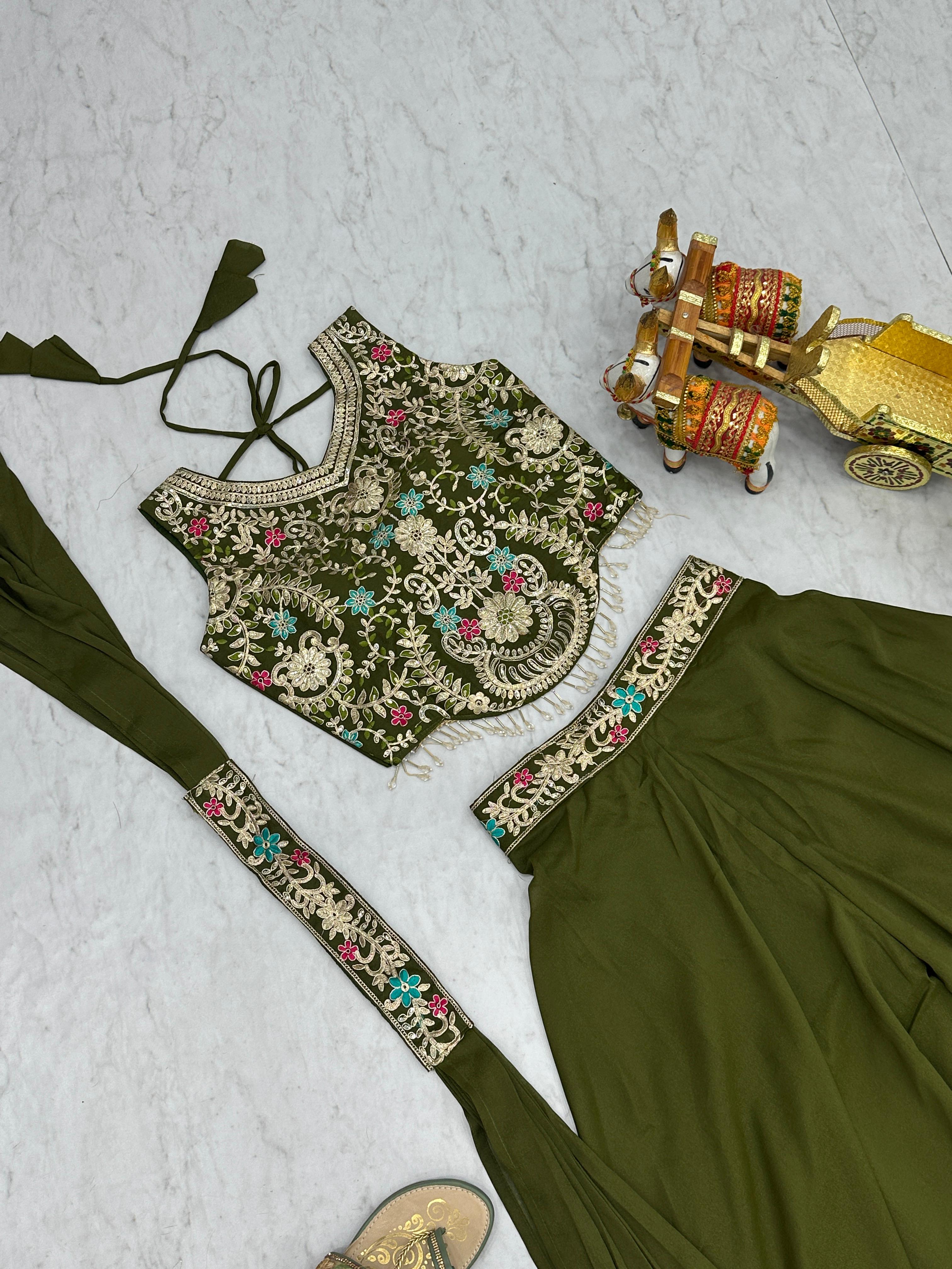 New Designer blouse  Plazzo & Dupatta pair