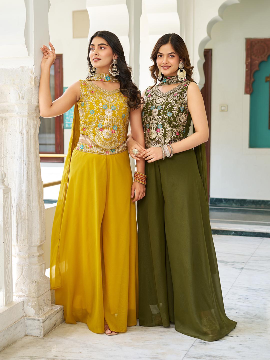 New Designer blouse  Plazzo & Dupatta pair