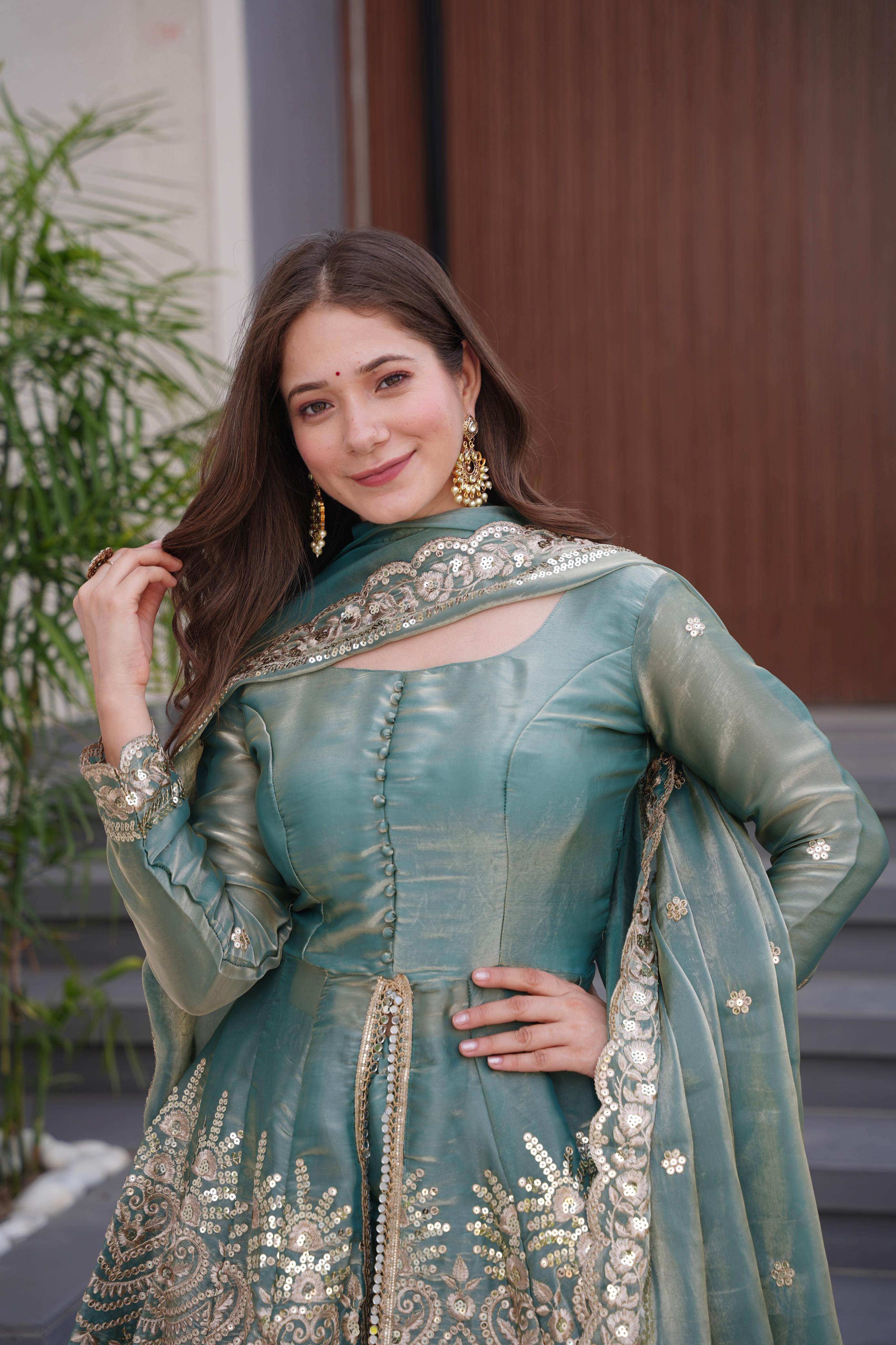 Premium Heavy Embroidery Sharara Suit