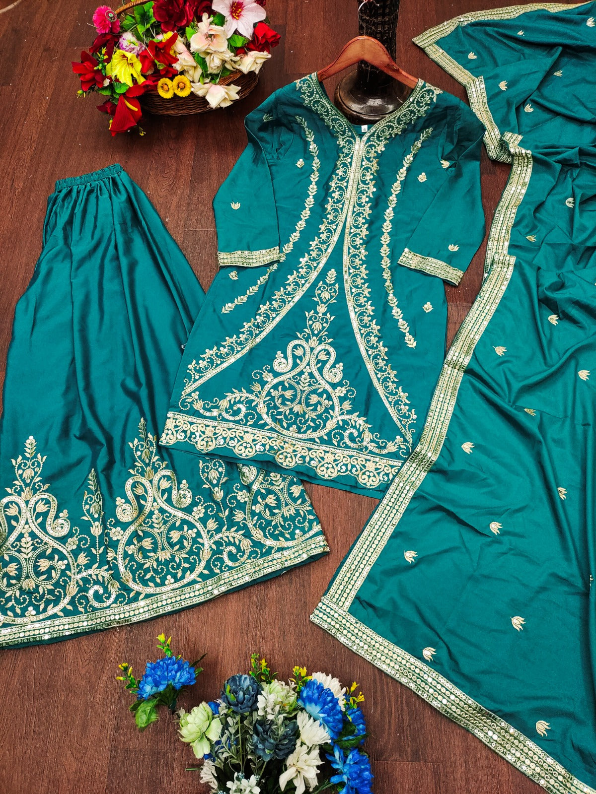 Royal Embroidered Sharara Suit