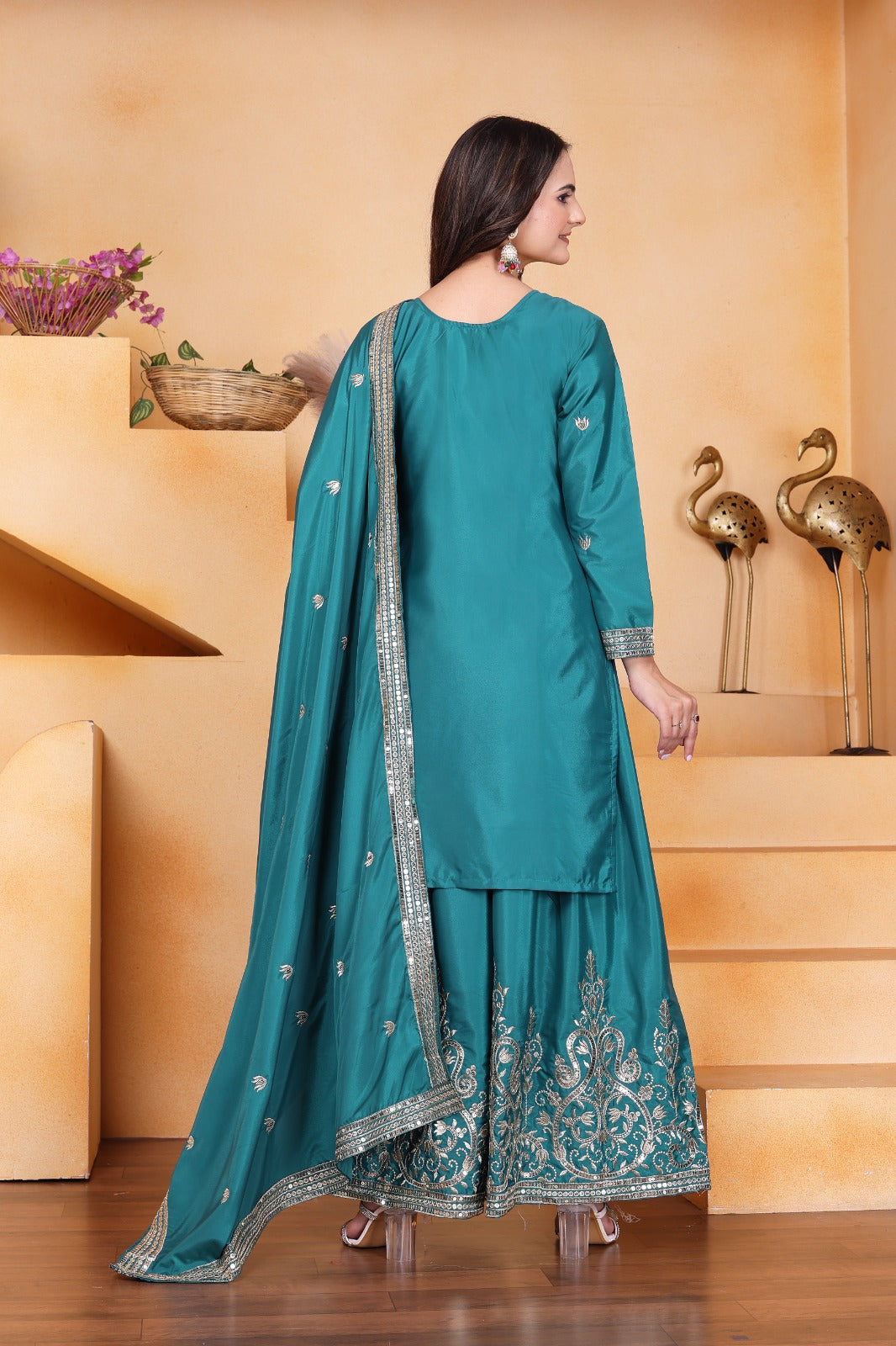 Royal Embroidered Sharara Suit