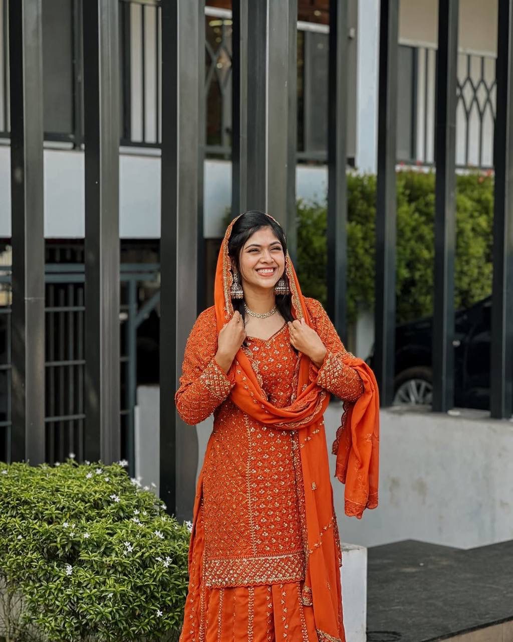 Stylish Peplum Top Sharara Set