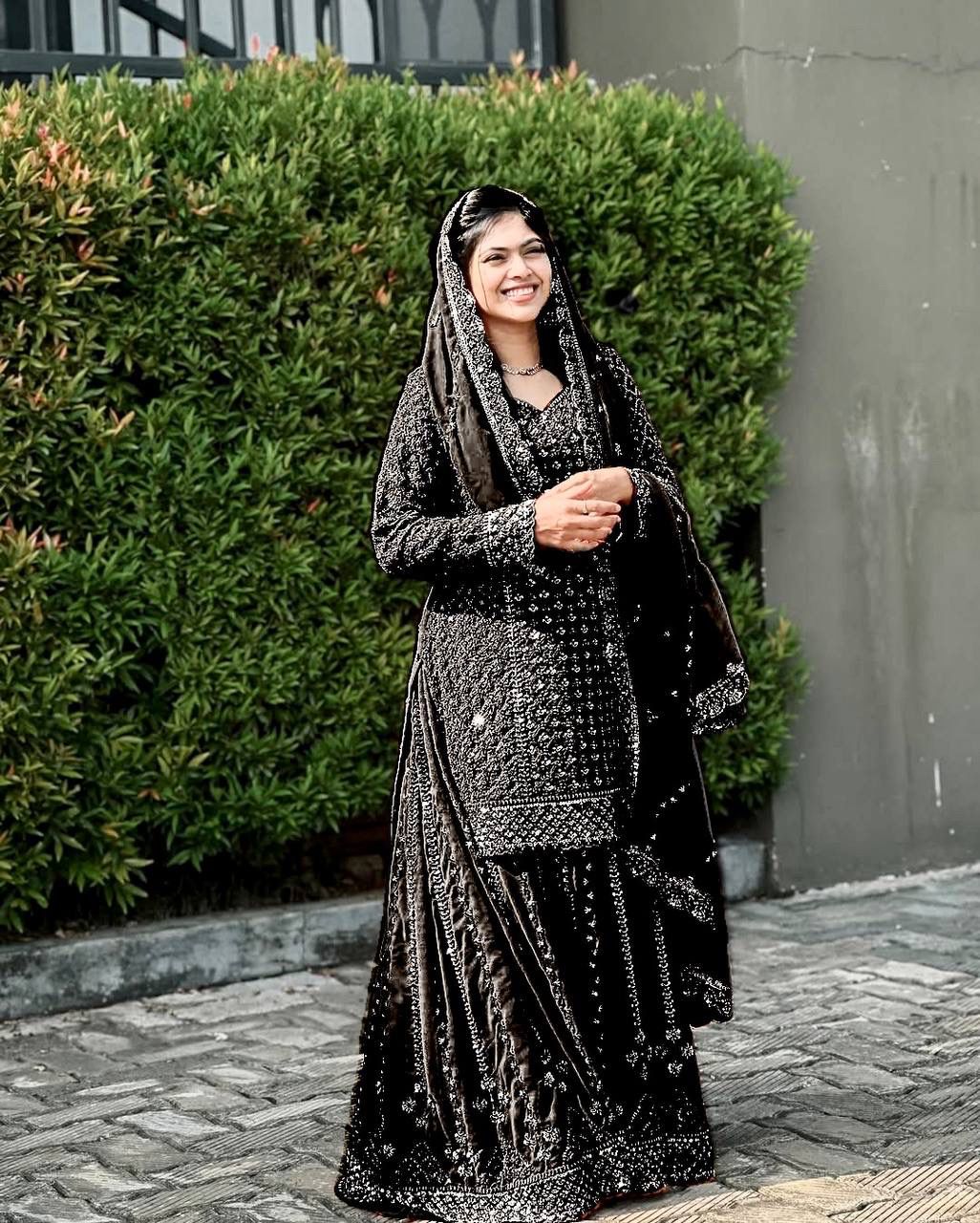 Stylish Peplum Top Sharara Set