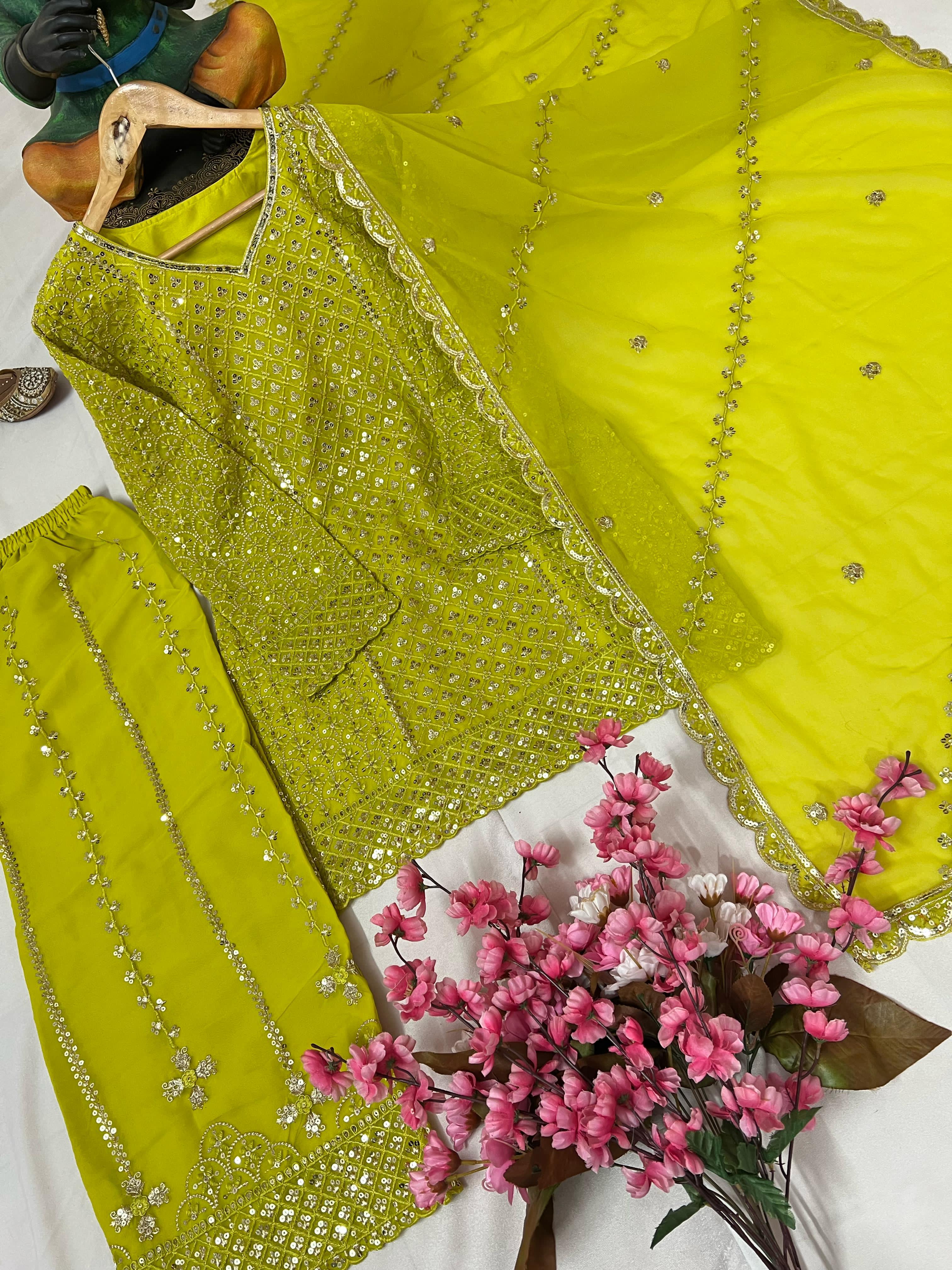 Stylish Peplum Top Sharara Set