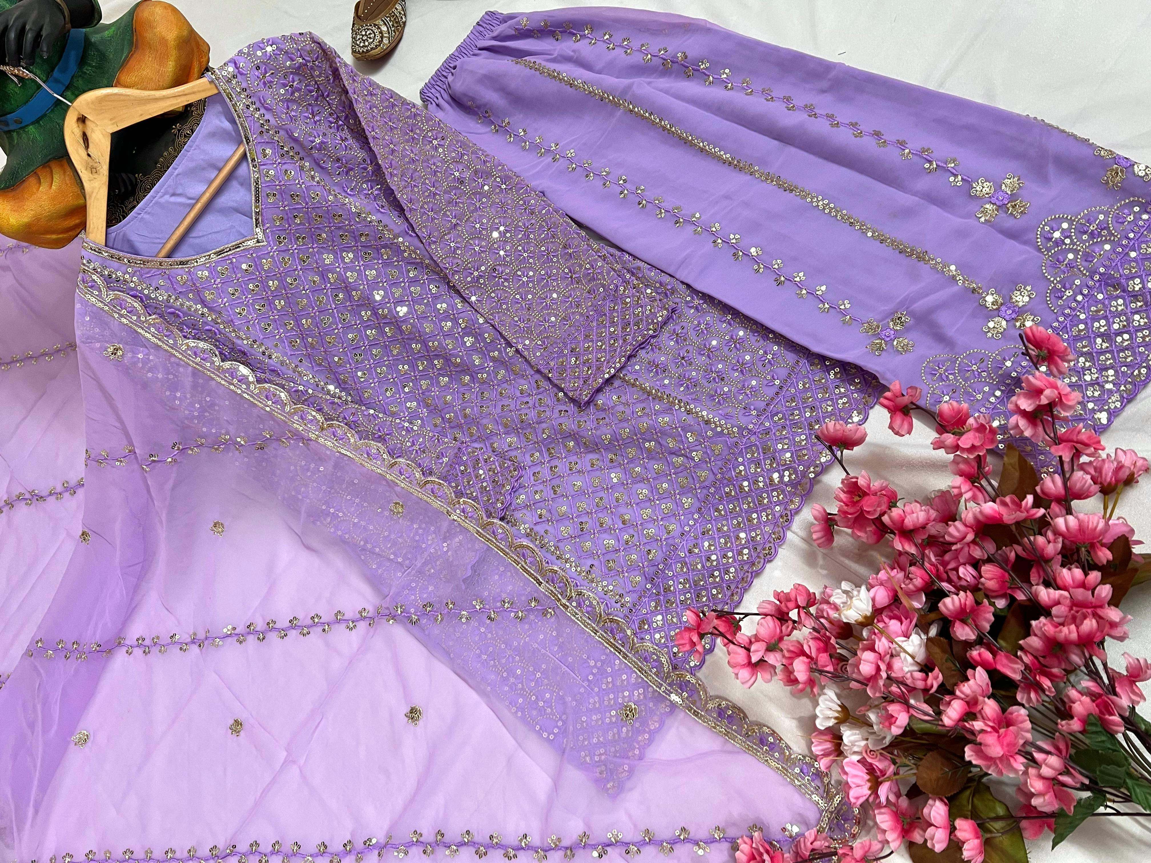 Stylish Peplum Top Sharara Set