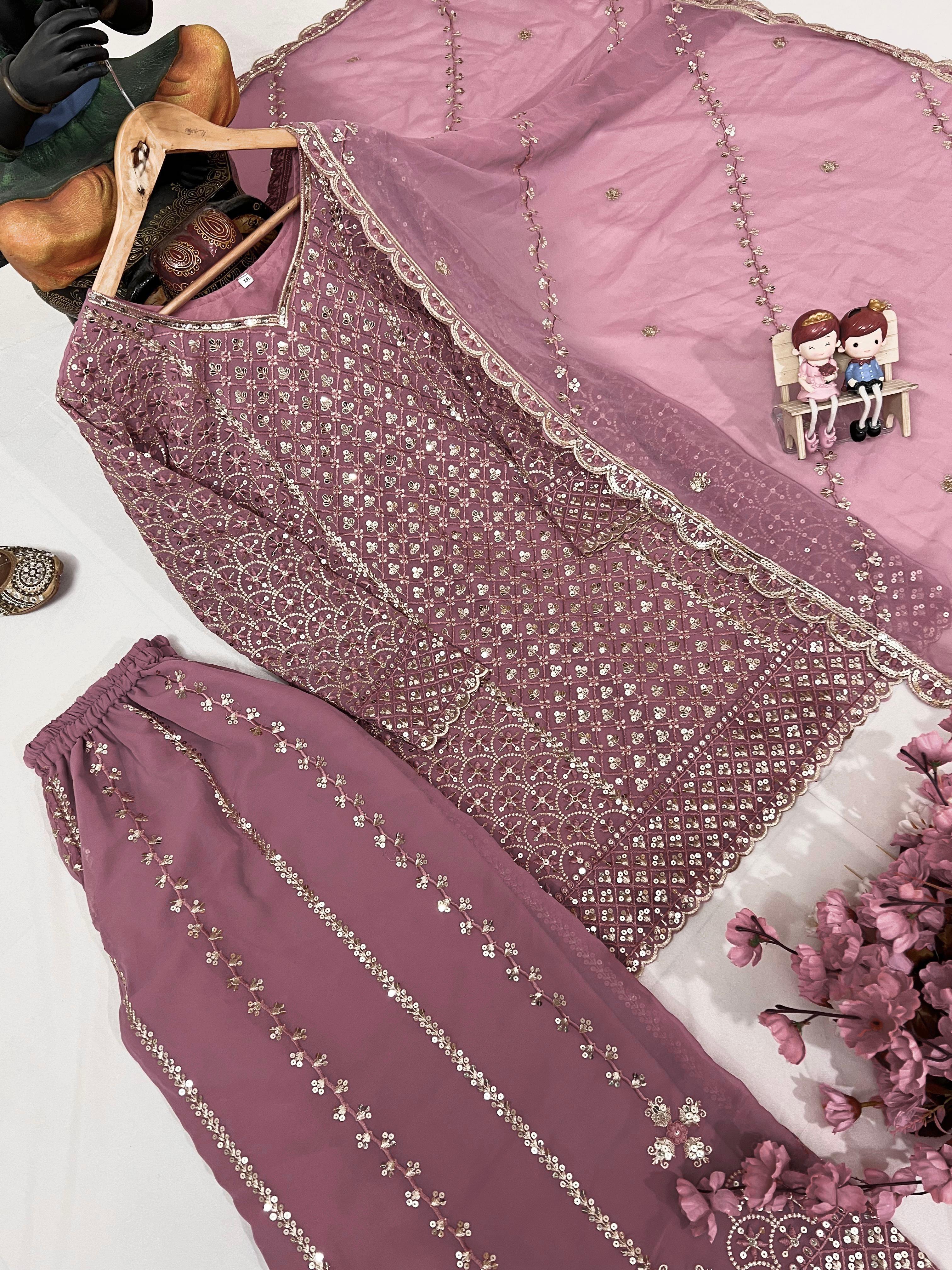 Stylish Peplum Top Sharara Set