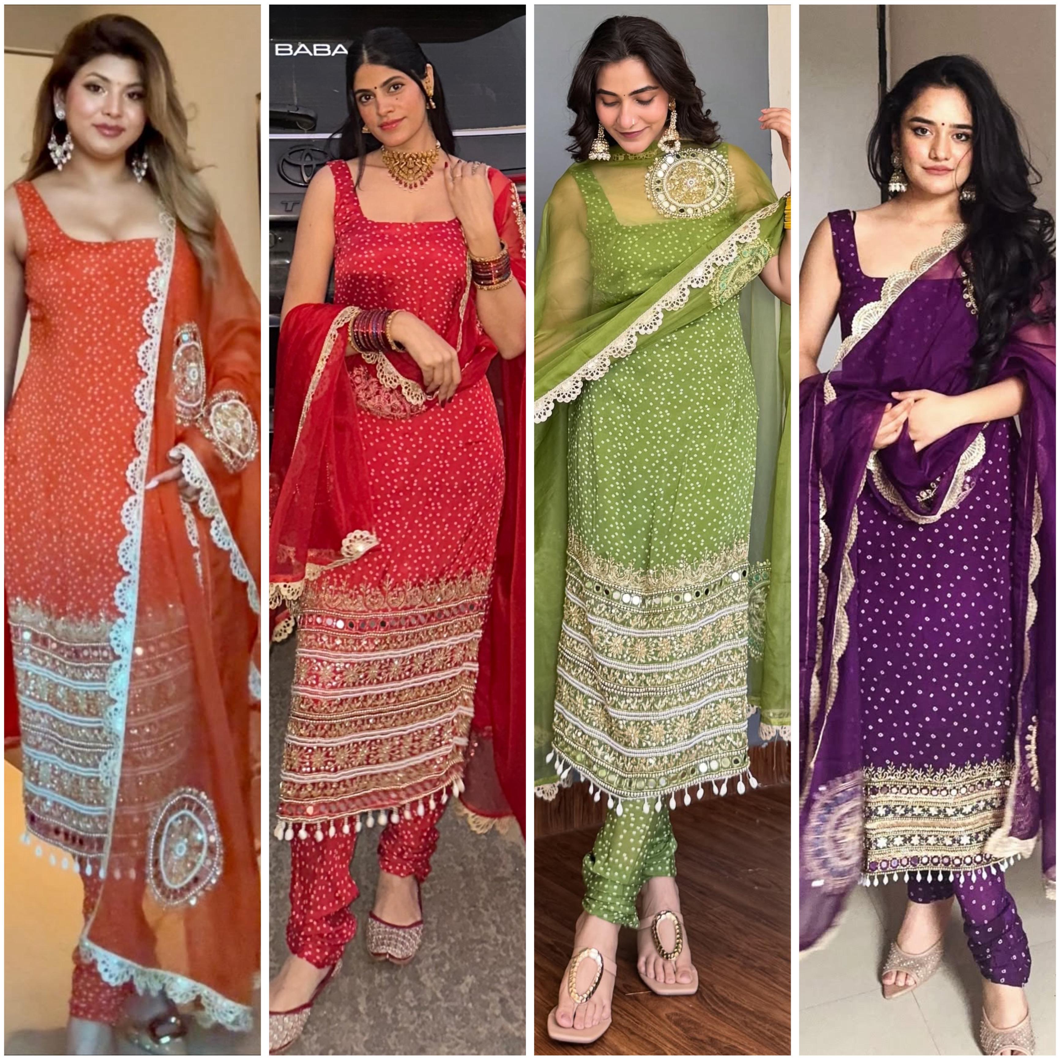 Elegant Anarkali Sharara Suit for Festive Wear