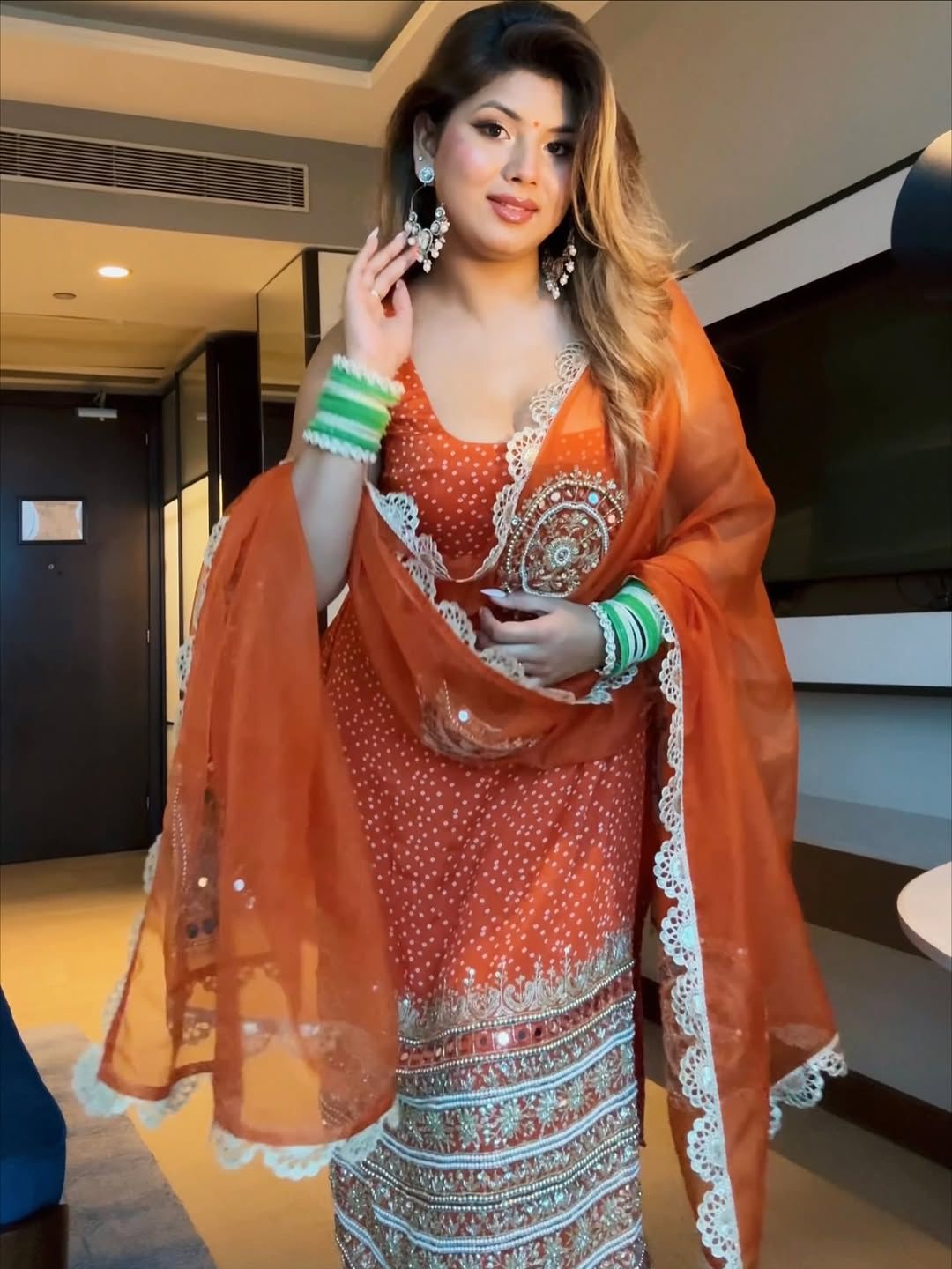 Elegant Anarkali Sharara Suit for Festive Wear