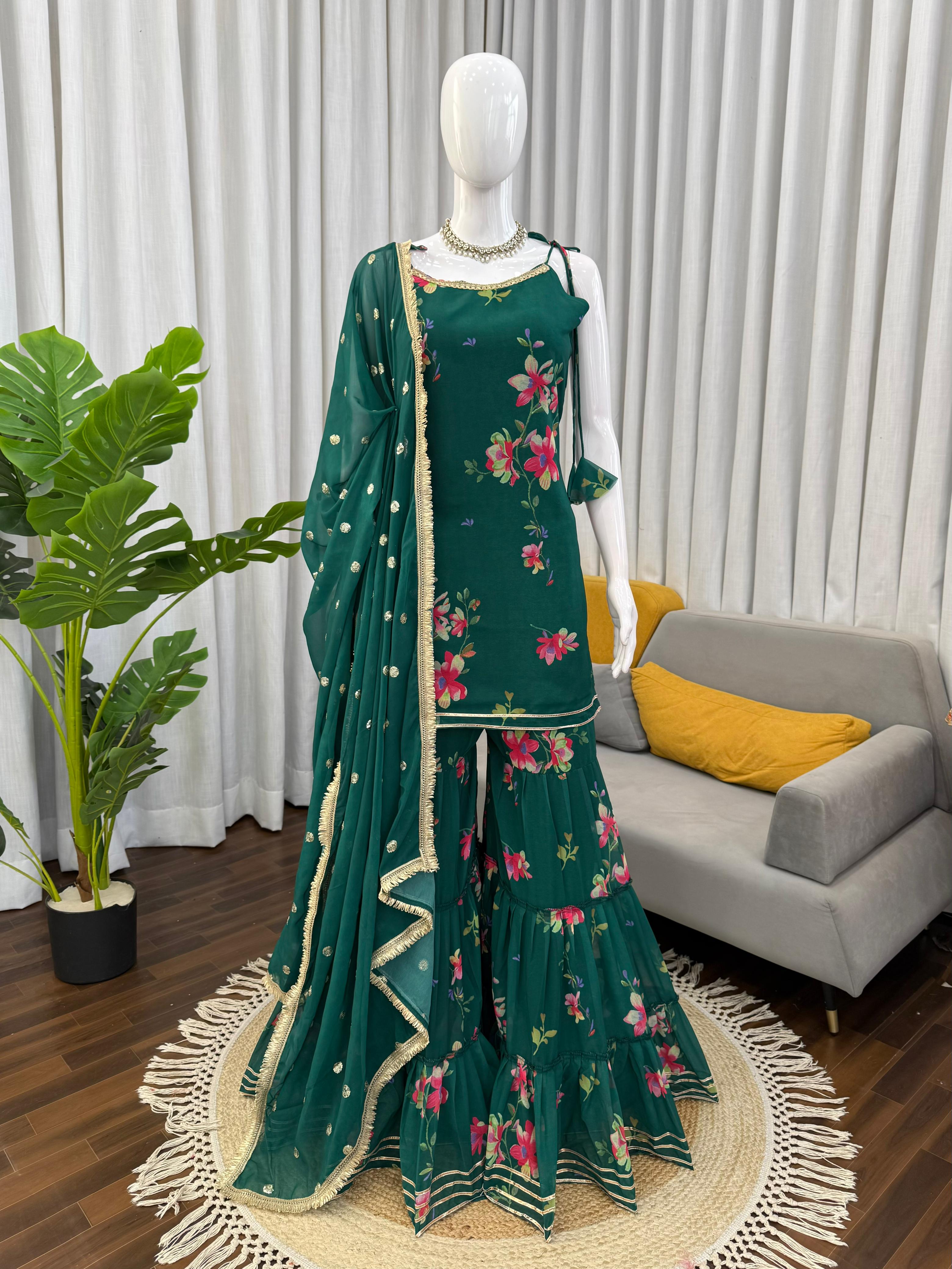 Noor Luxe Palazzo Set – Yaari Collection