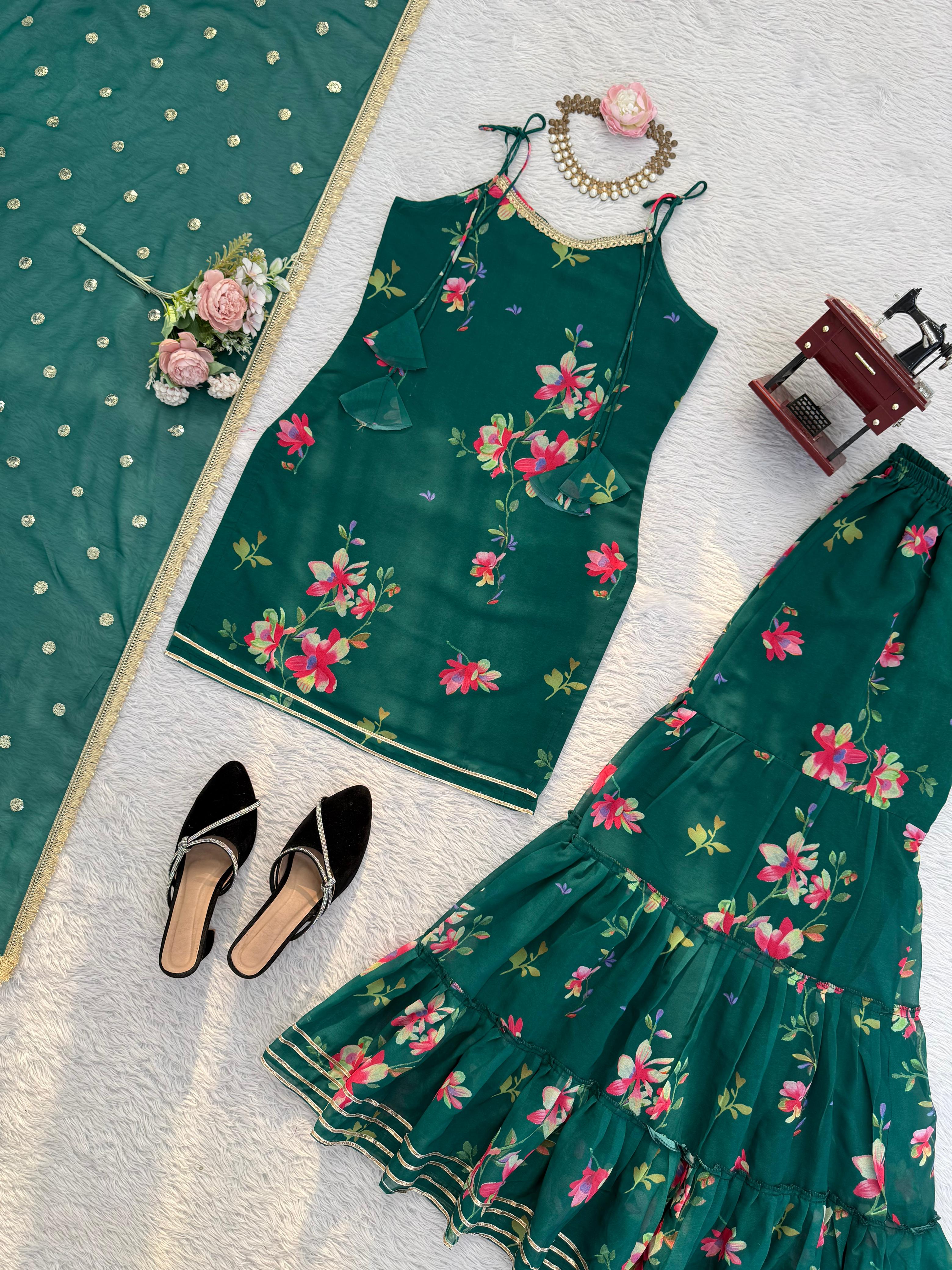 Noor Luxe Palazzo Set – Yaari Collection