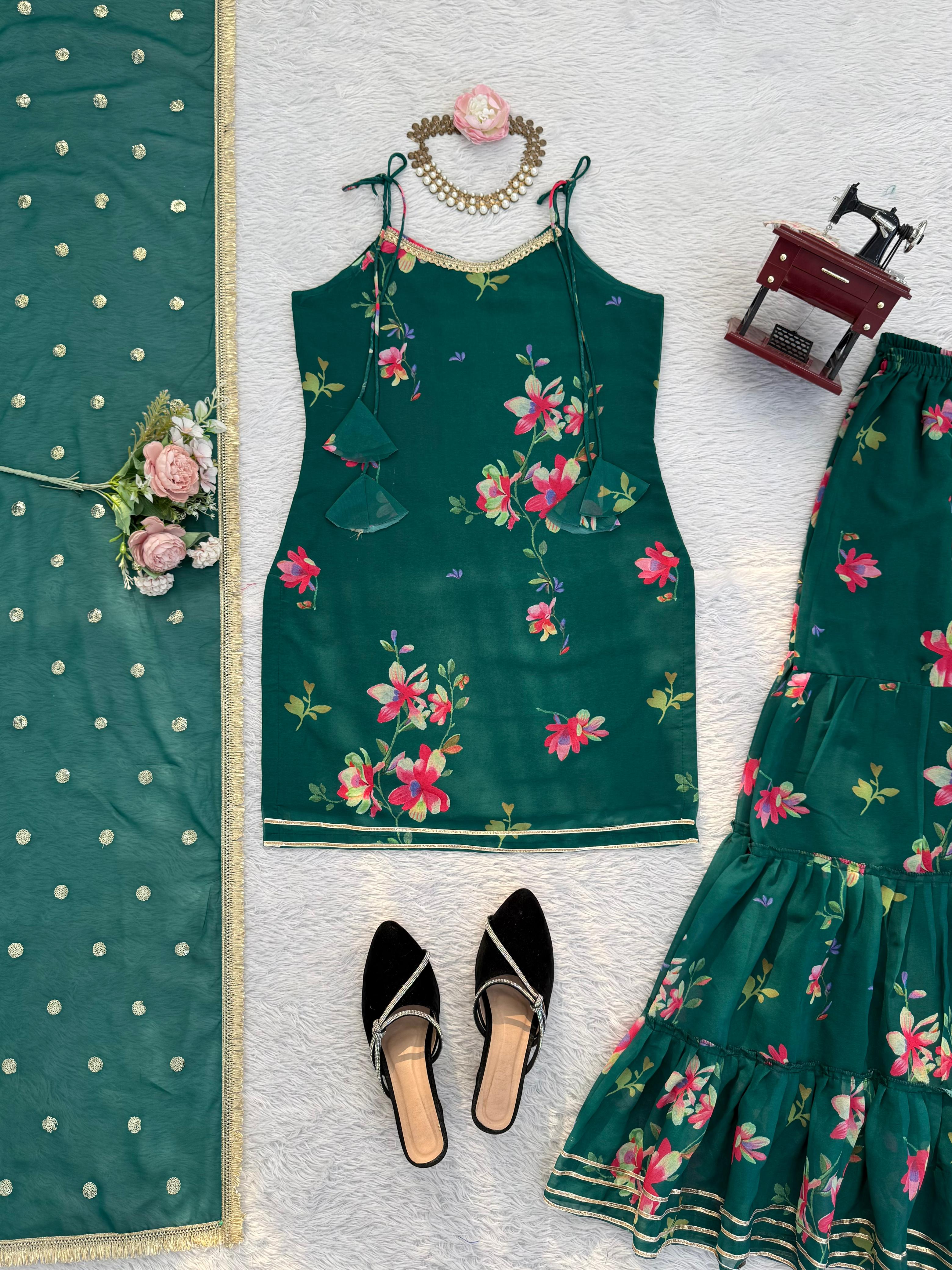 Noor Luxe Palazzo Set – Yaari Collection