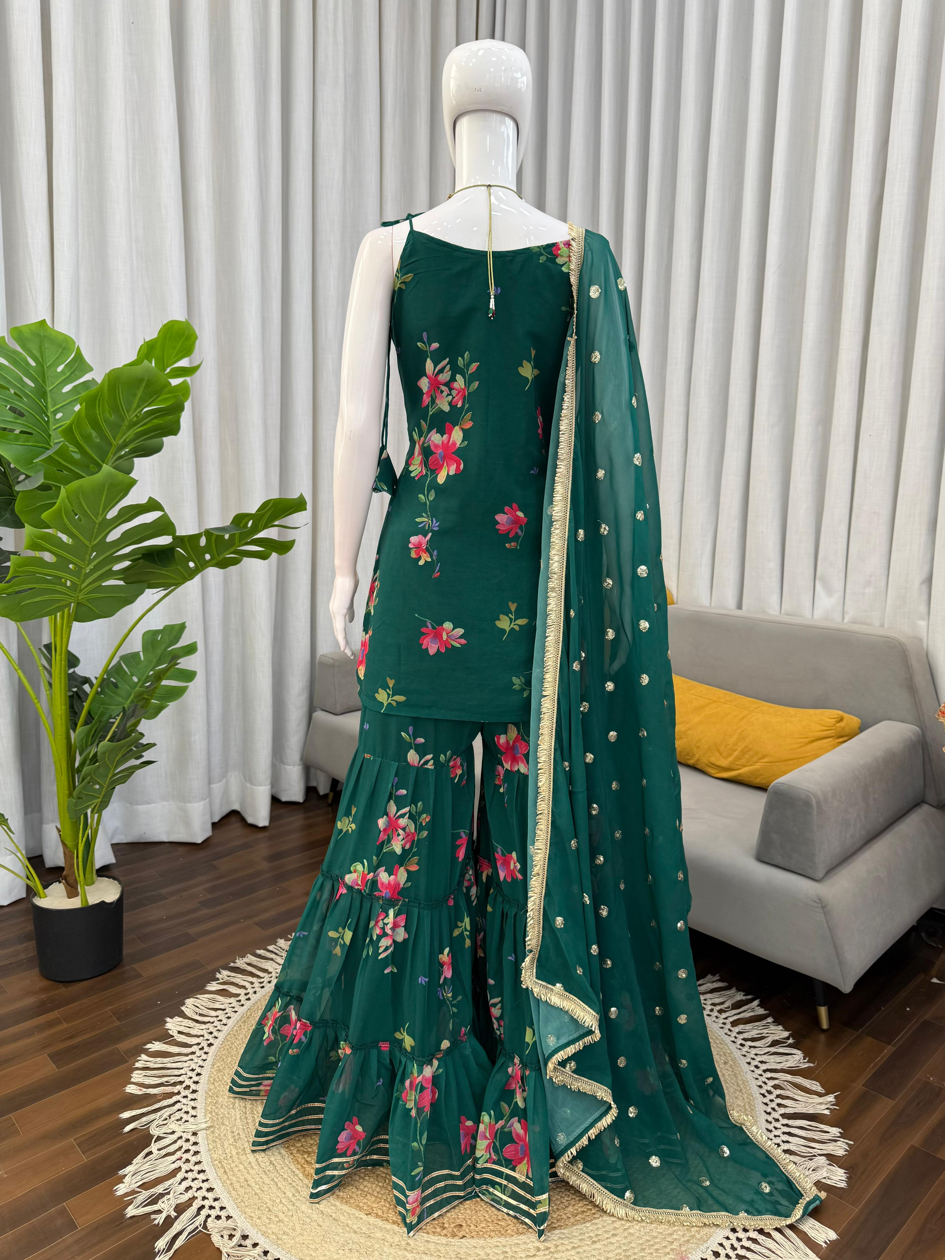 Noor Luxe Palazzo Set – Yaari Collection