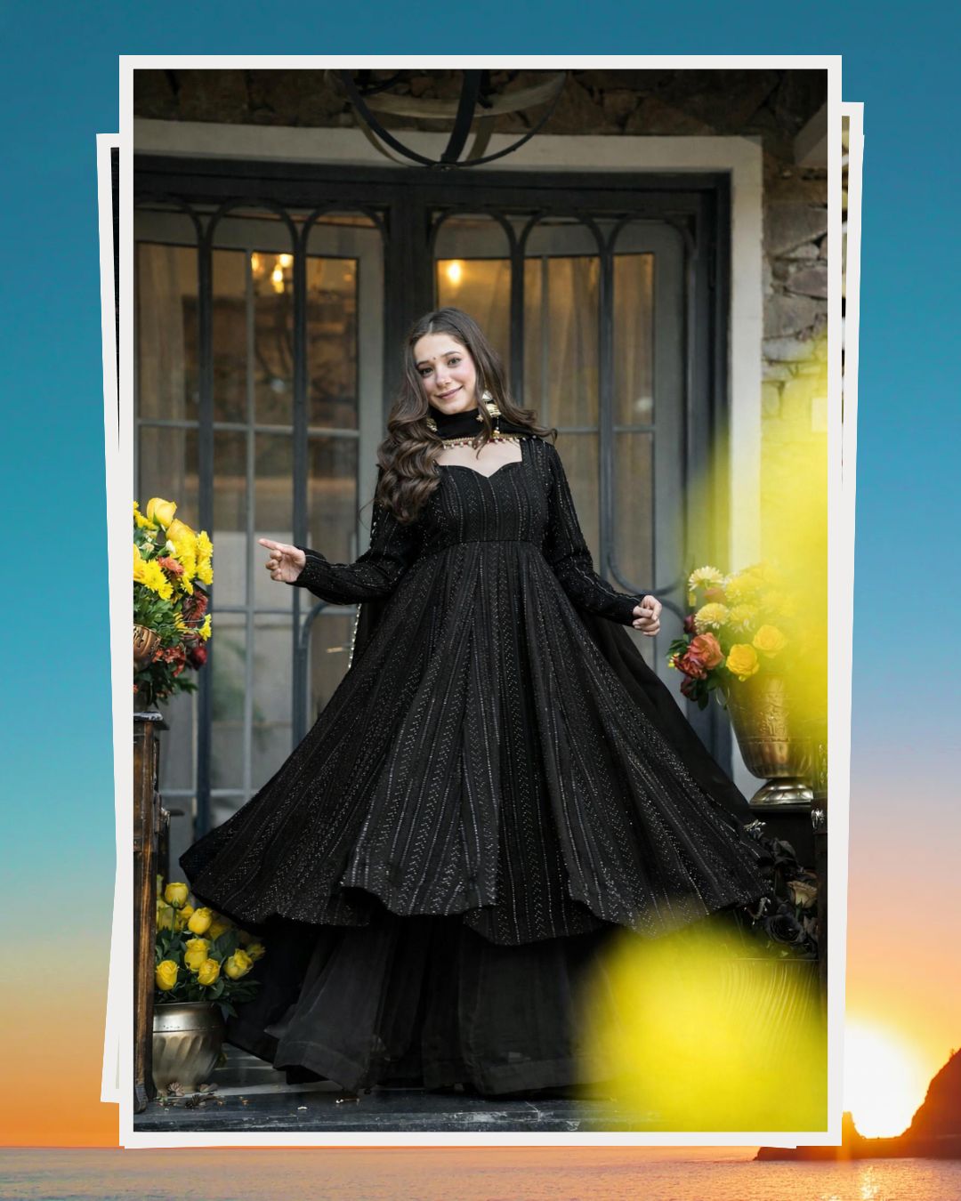 Shaadi Special  Chikankari Gown – Yaari Collection