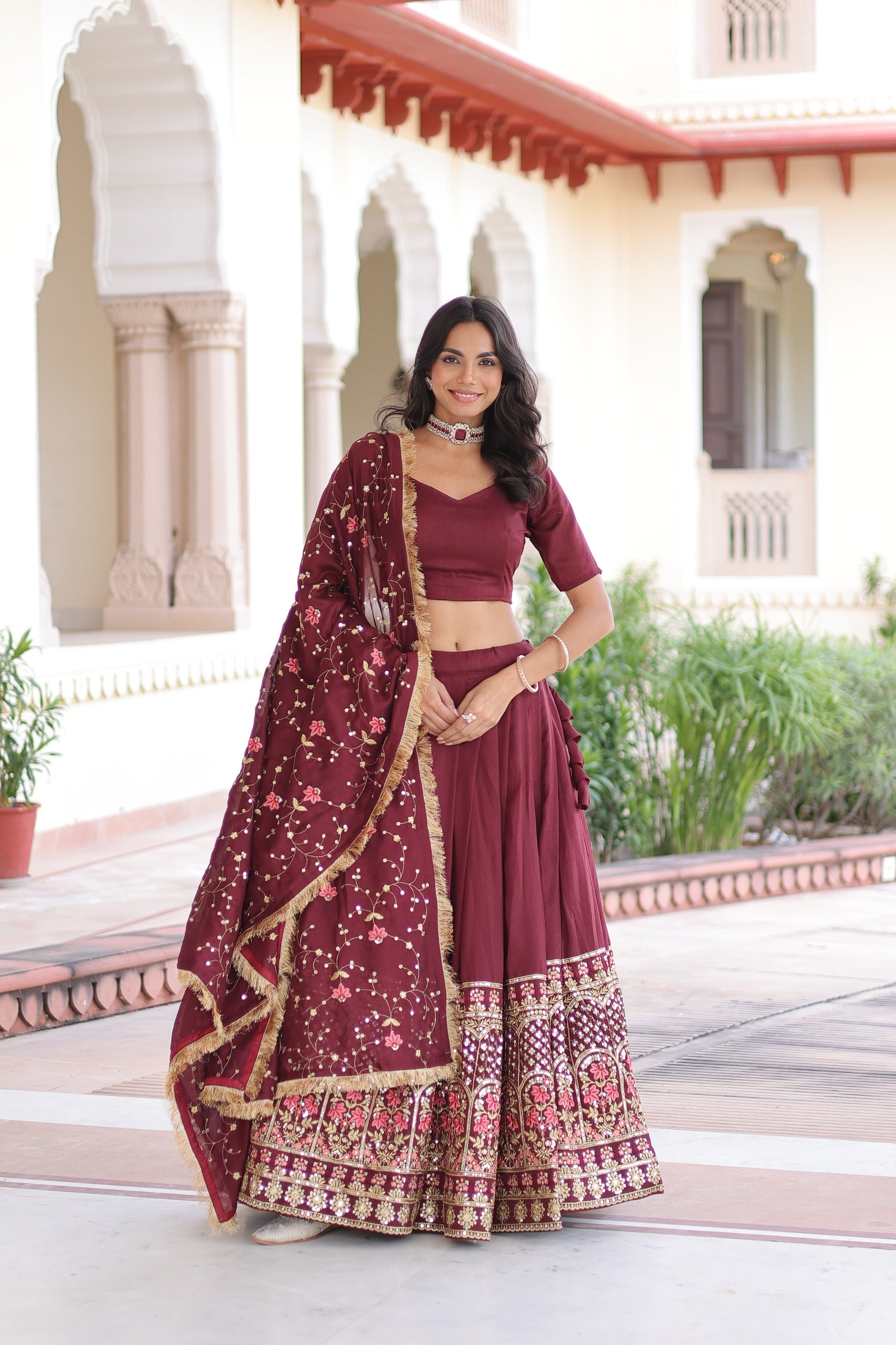 Premium Party Wear Lehenga with Dupatta – Yaari Collection