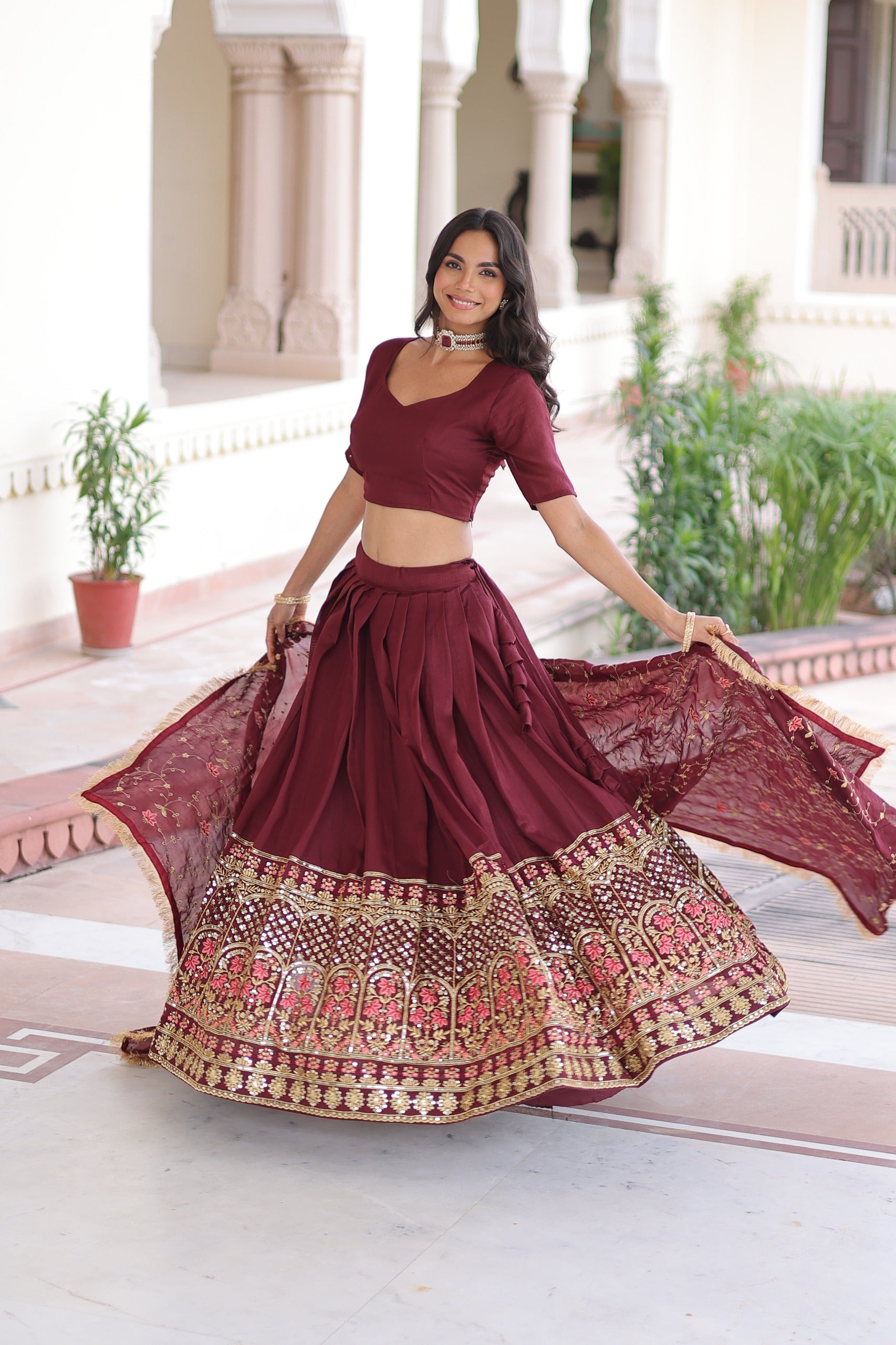 Premium Party Wear Lehenga with Dupatta – Yaari Collection