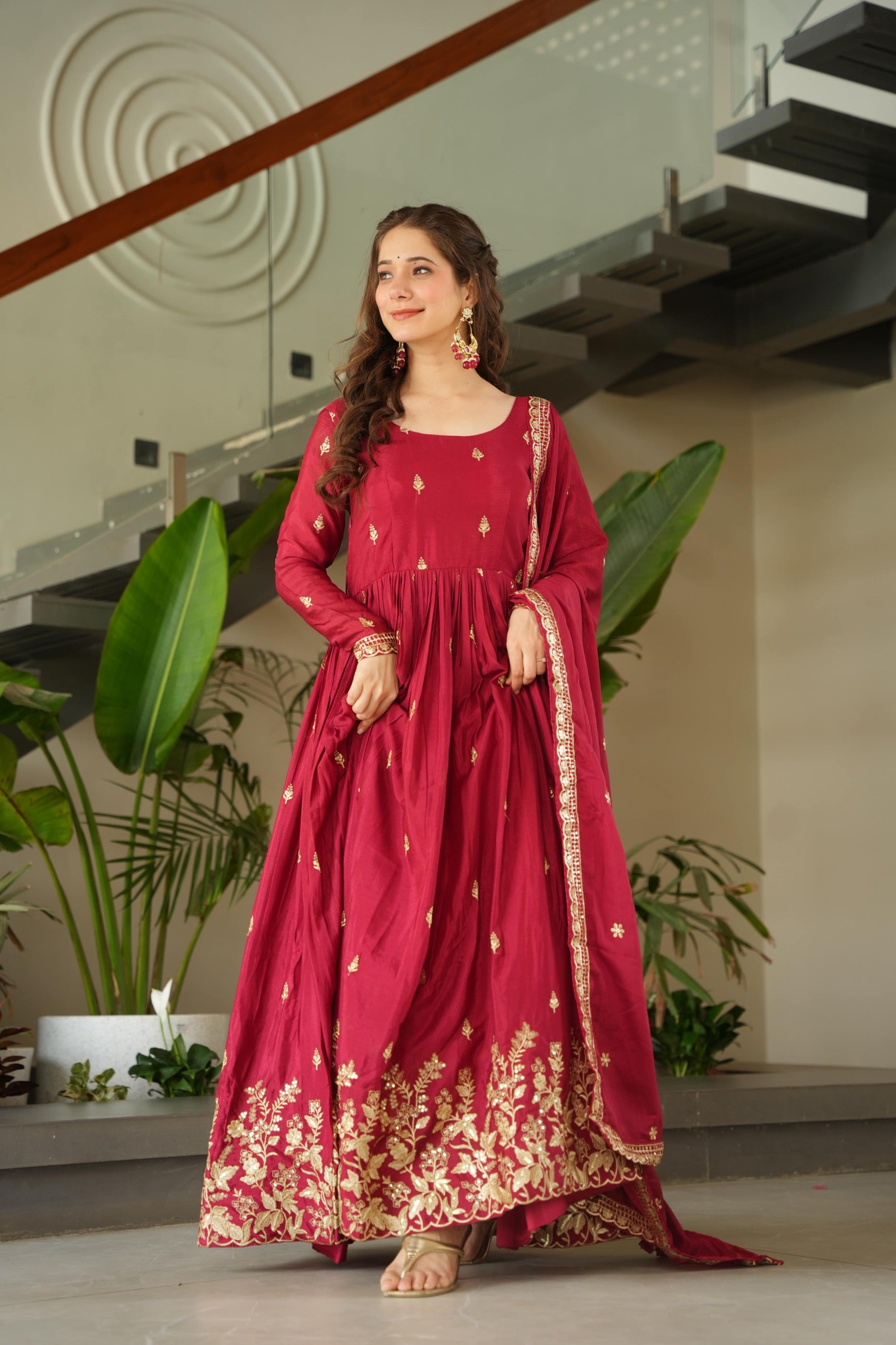 Moonlit Diva Party Wear Gown – Yaari Collection