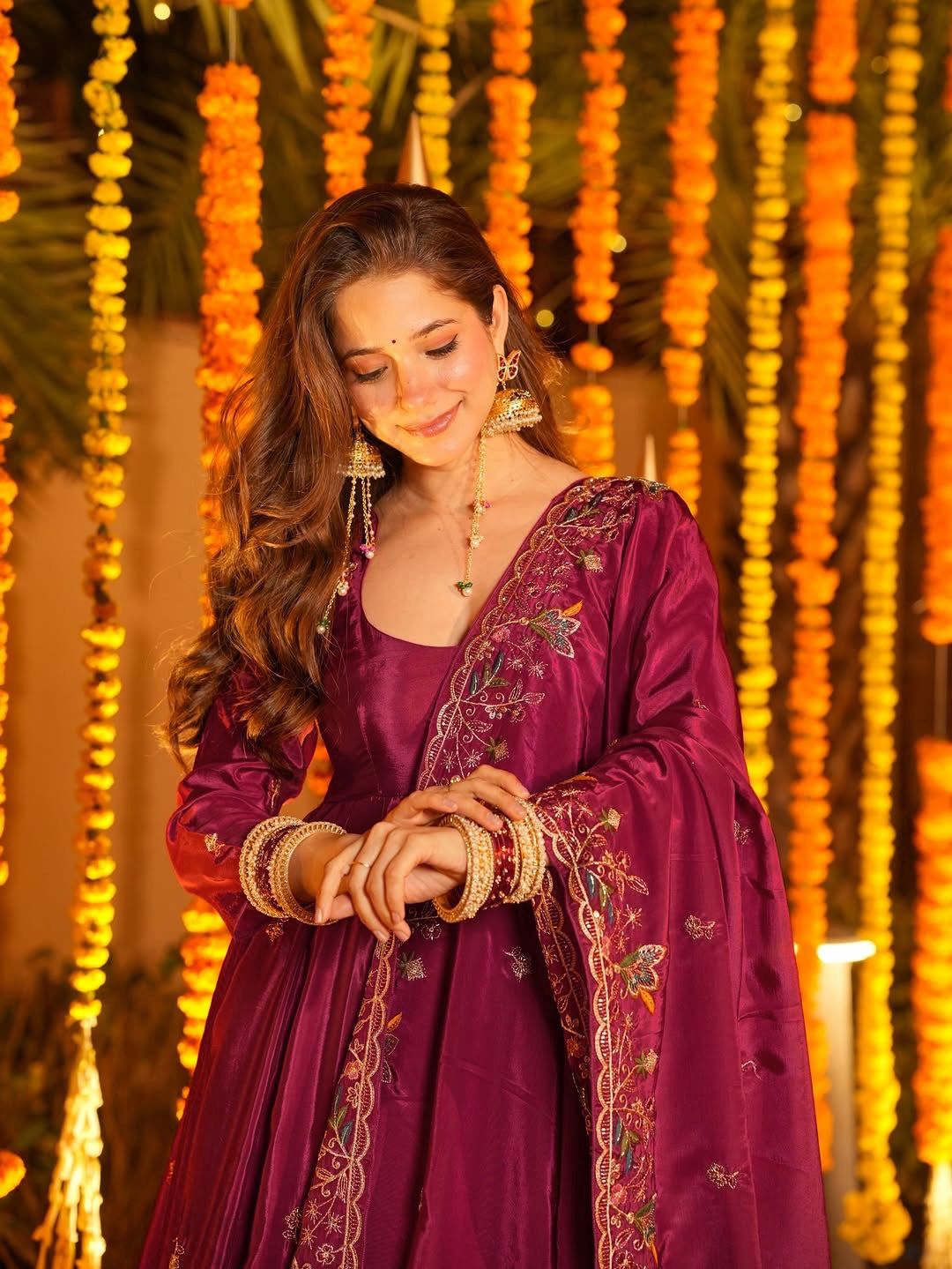 Designer Anarkali With Plazoo Set – Elegant Ethnic Wear