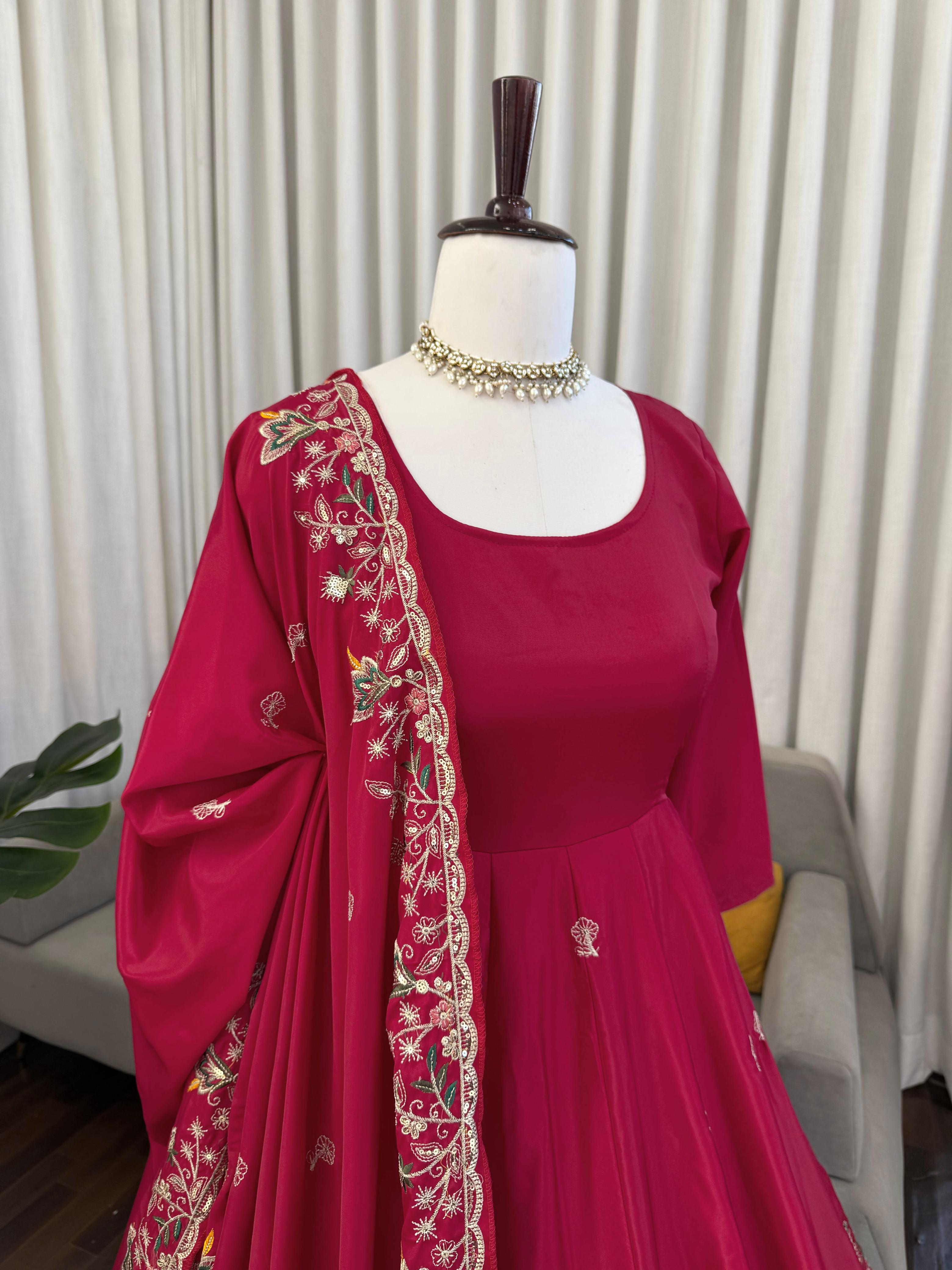 Designer Anarkali With Plazoo Set – Elegant Ethnic Wear