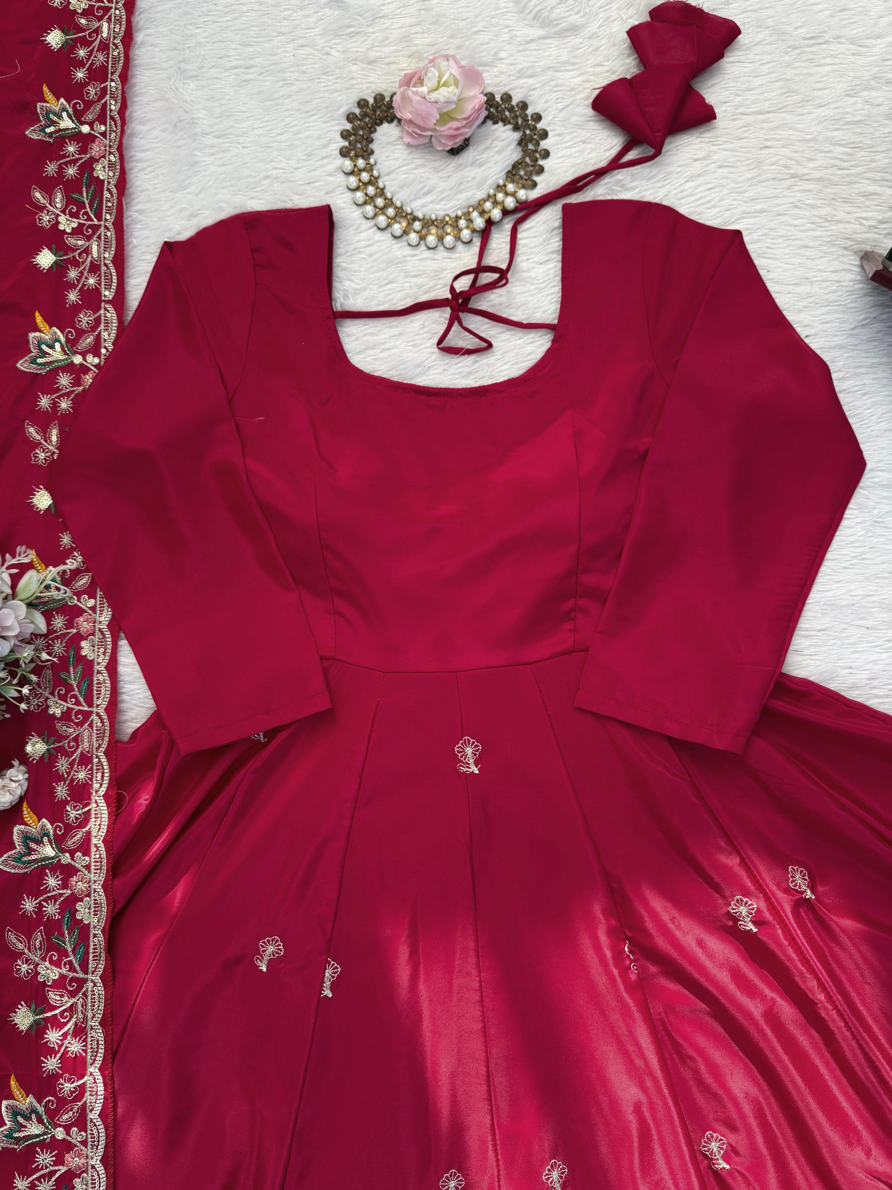 Designer Anarkali With Plazoo Set – Elegant Ethnic Wear