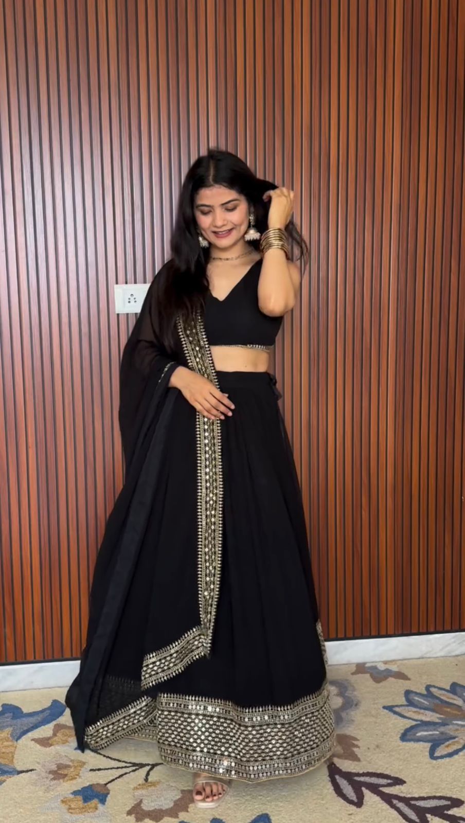 Glamorous Black Party Wear Lehenga Choli – Yaari Collection