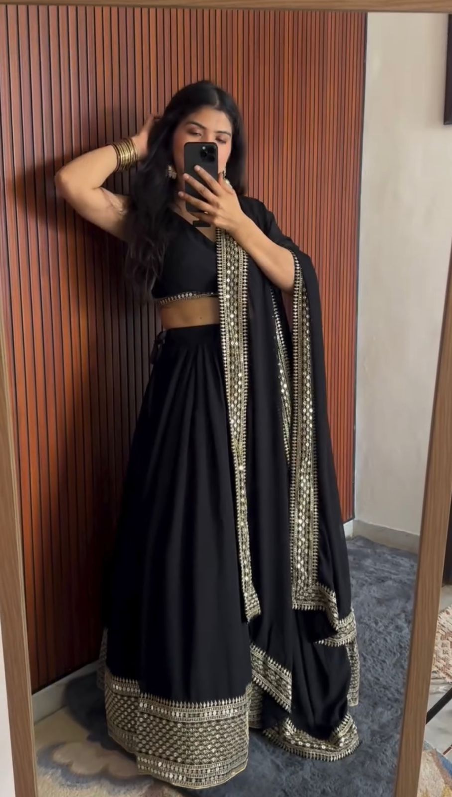 Glamorous Black Party Wear Lehenga Choli – Yaari Collection