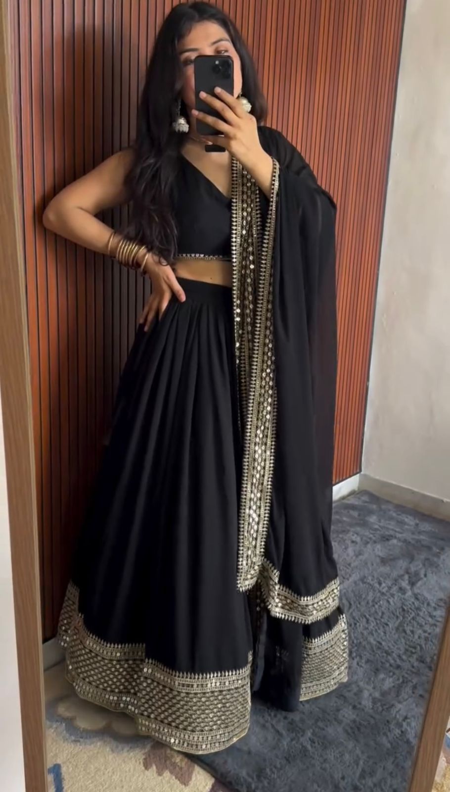 Glamorous Black Party Wear Lehenga Choli – Yaari Collection