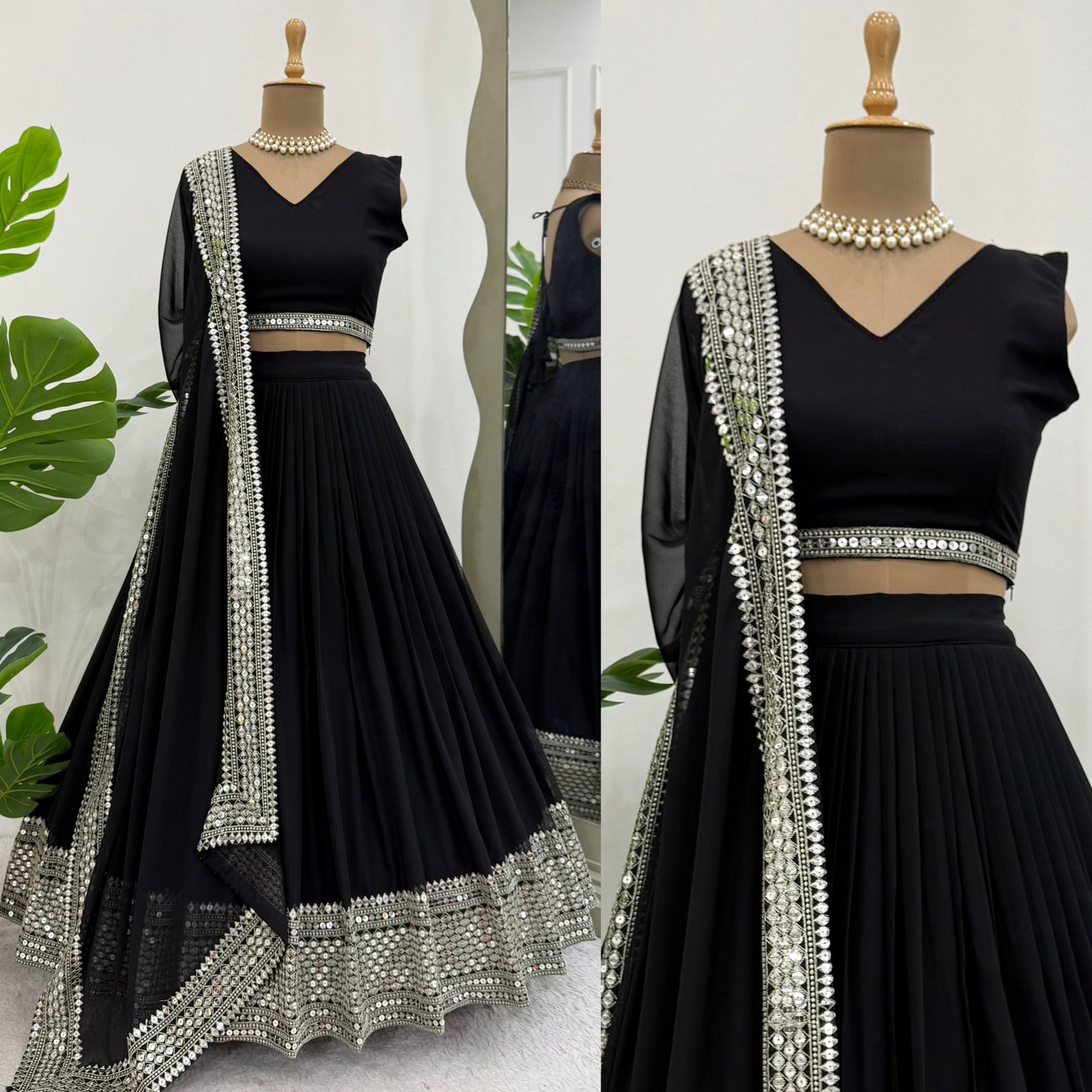 Glamorous Black Party Wear Lehenga Choli – Yaari Collection