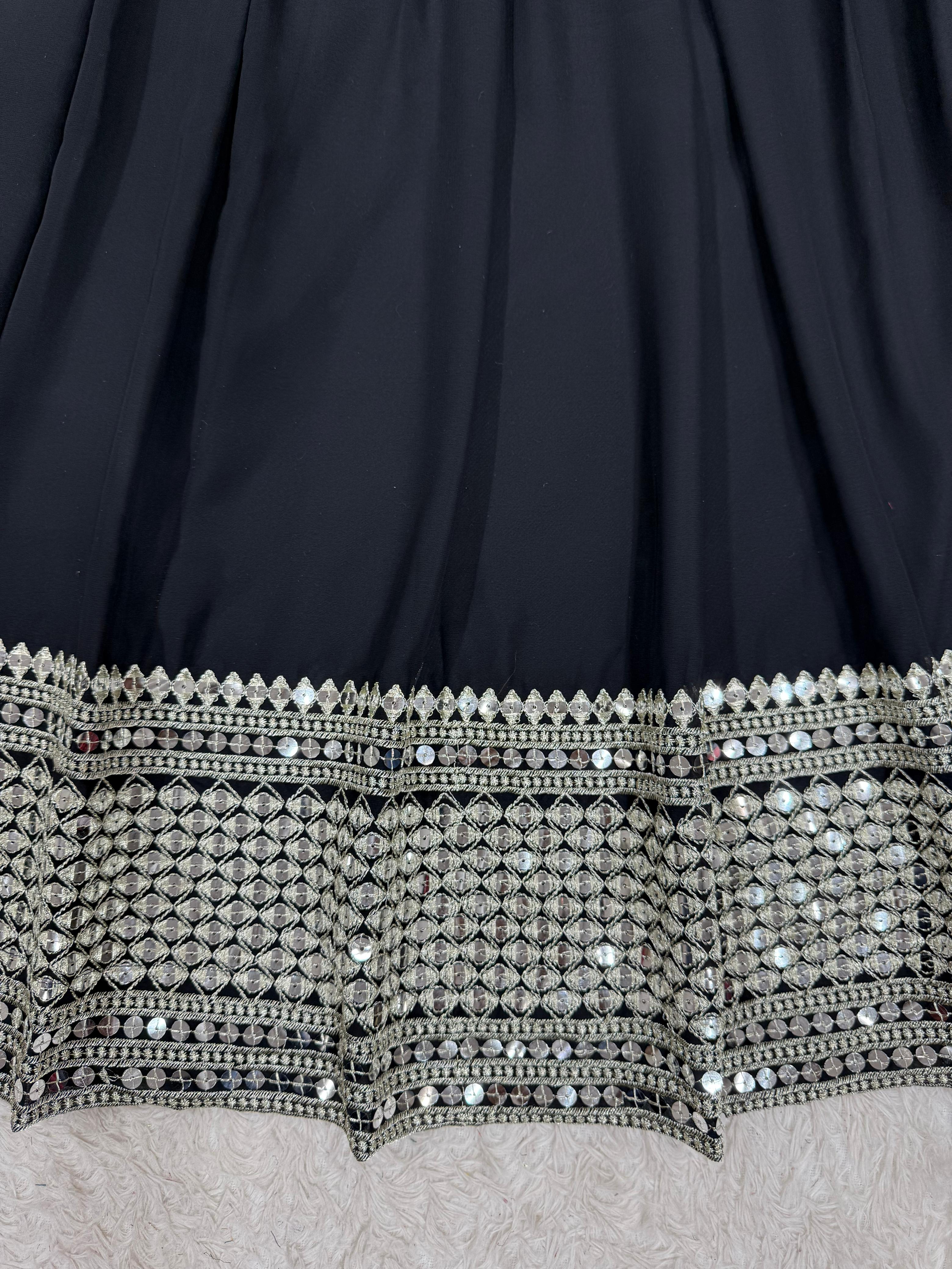 Glamorous Black Party Wear Lehenga Choli – Yaari Collection