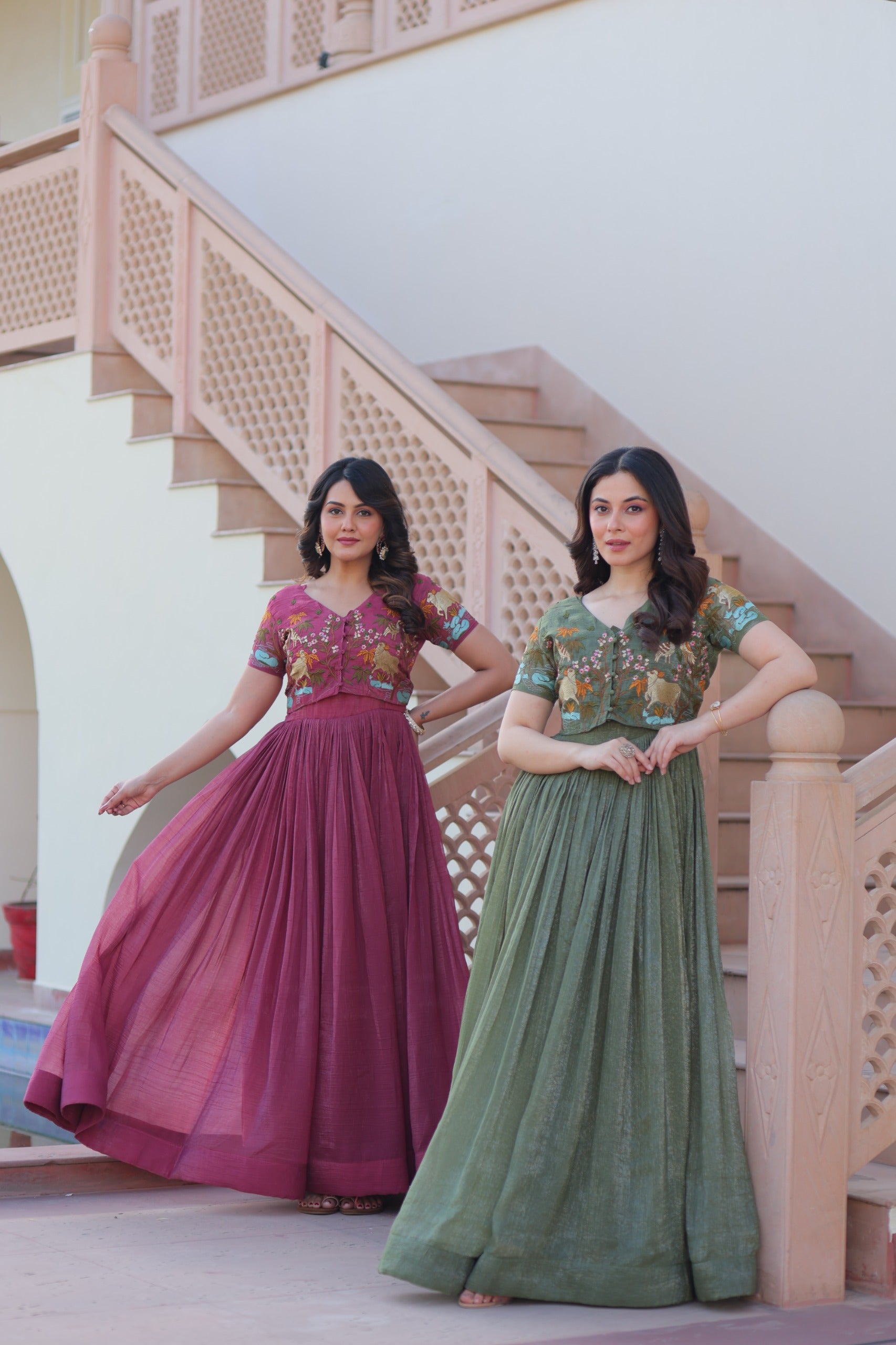 Stylish Party Wear Gown for Women- YAARI COLLECTION