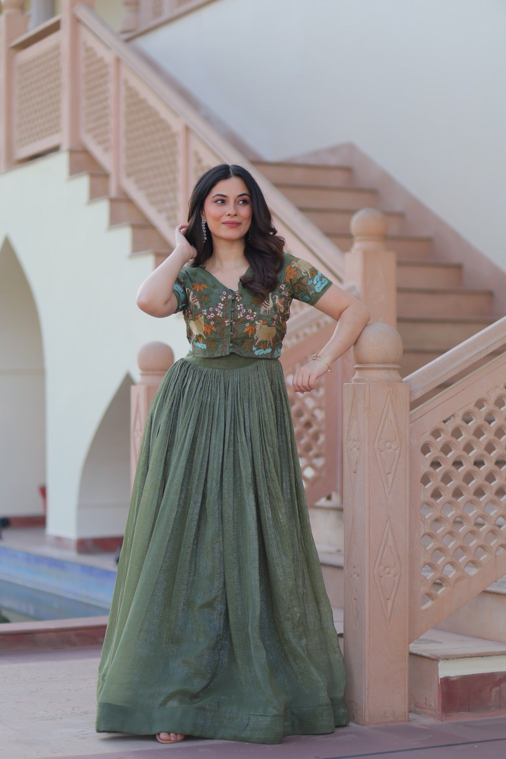 Stylish Party Wear Gown for Women- YAARI COLLECTION