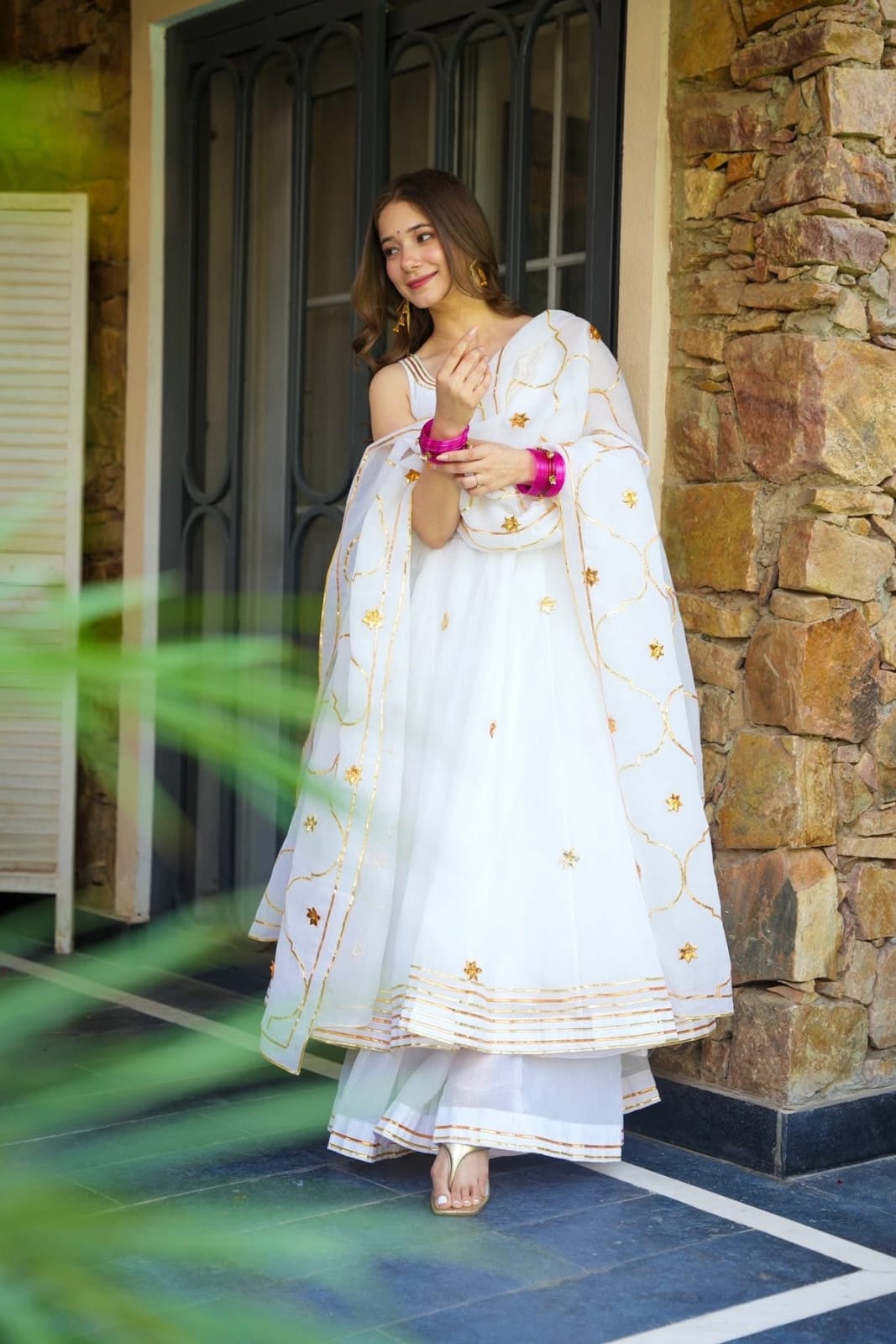 Nooré White Anarkali Gown – Yaari Collection