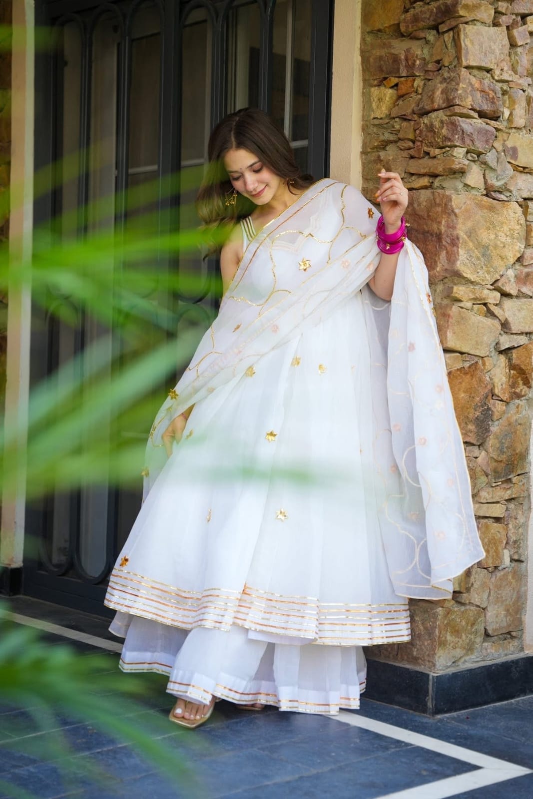 Nooré White Anarkali Gown – Yaari Collection