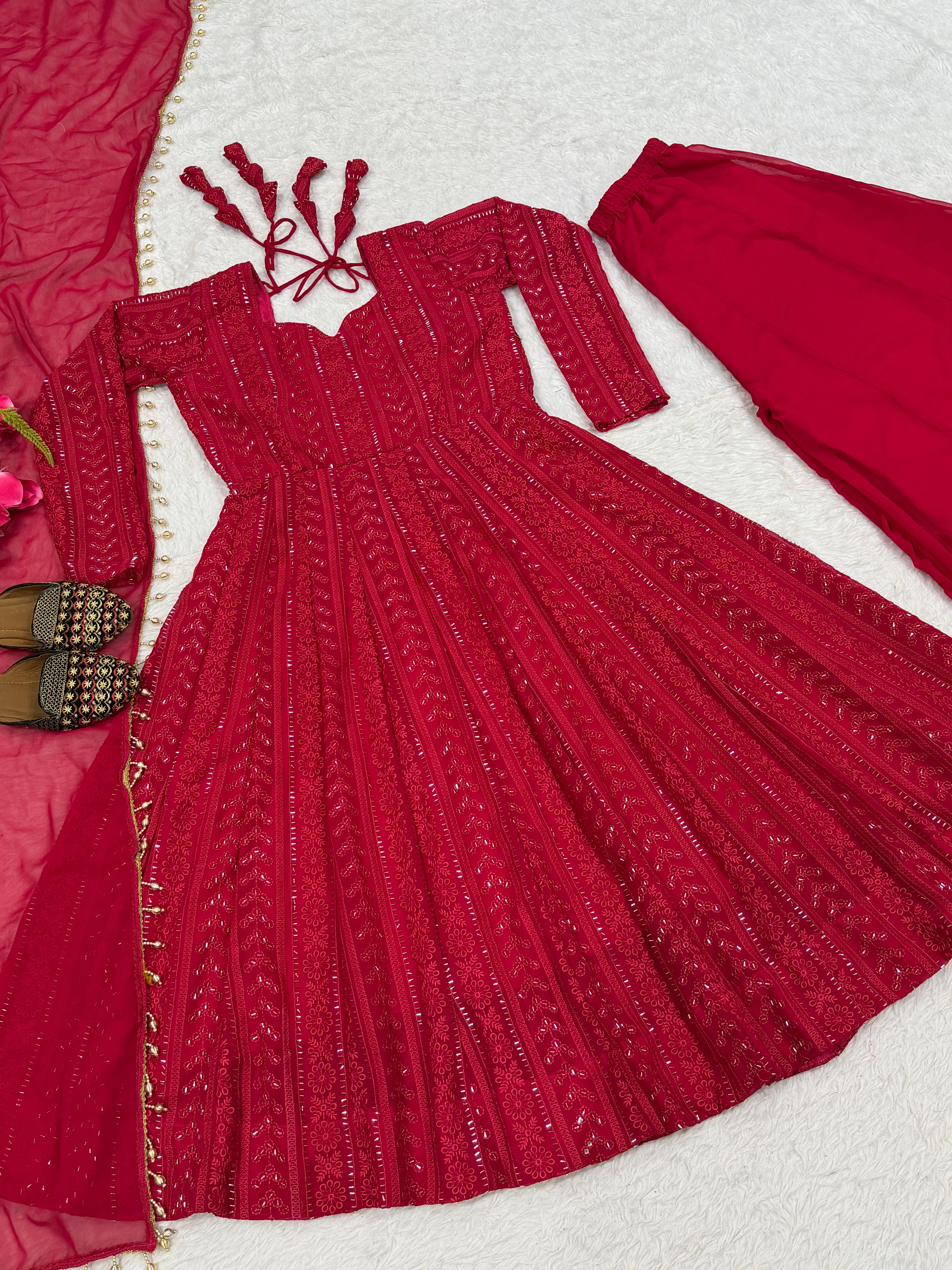 Shaadi Special  Chikankari Gown – Yaari Collection