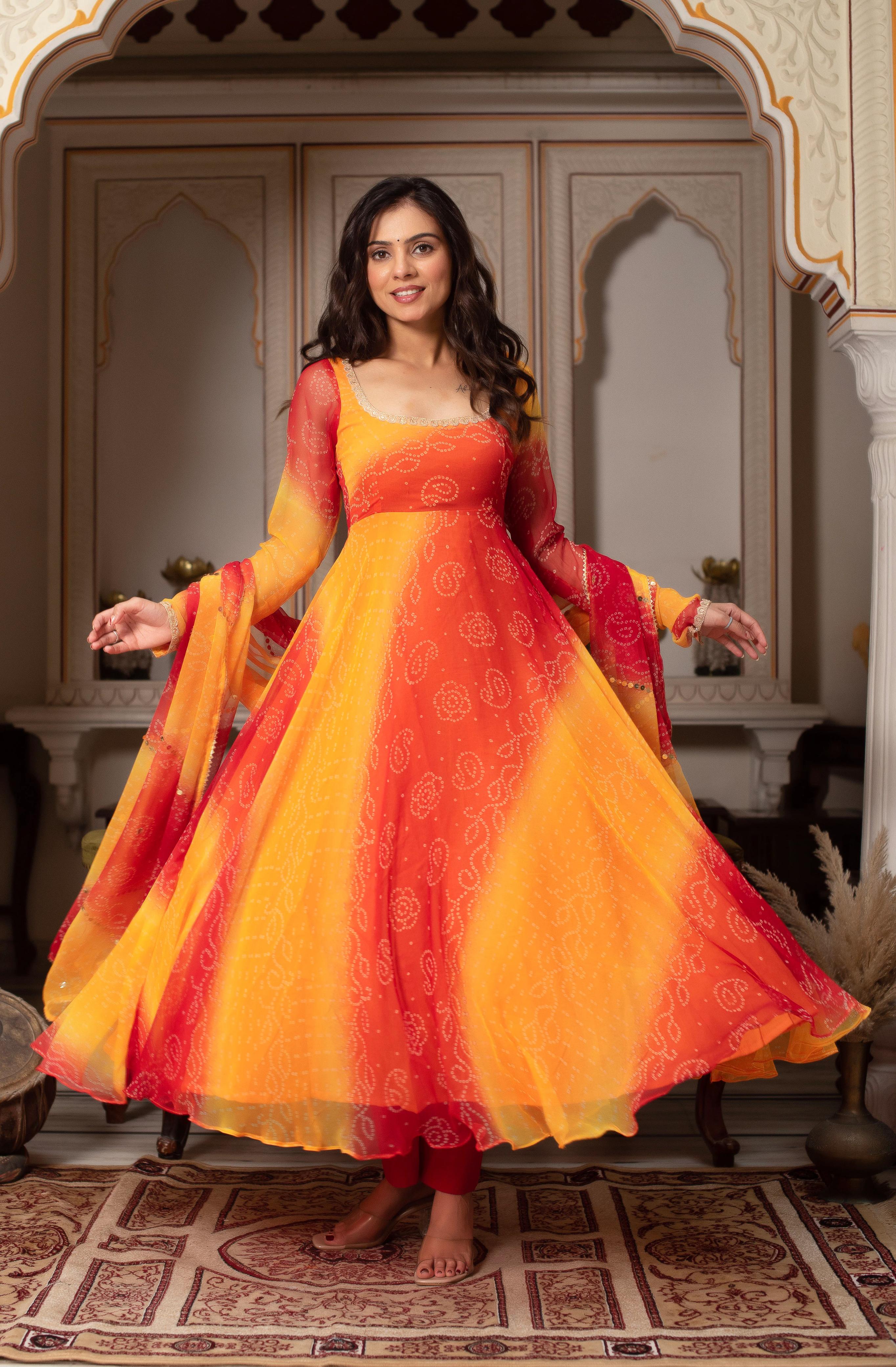 Sunshine Bloom Yellow Printed Gown – Yaari Collection