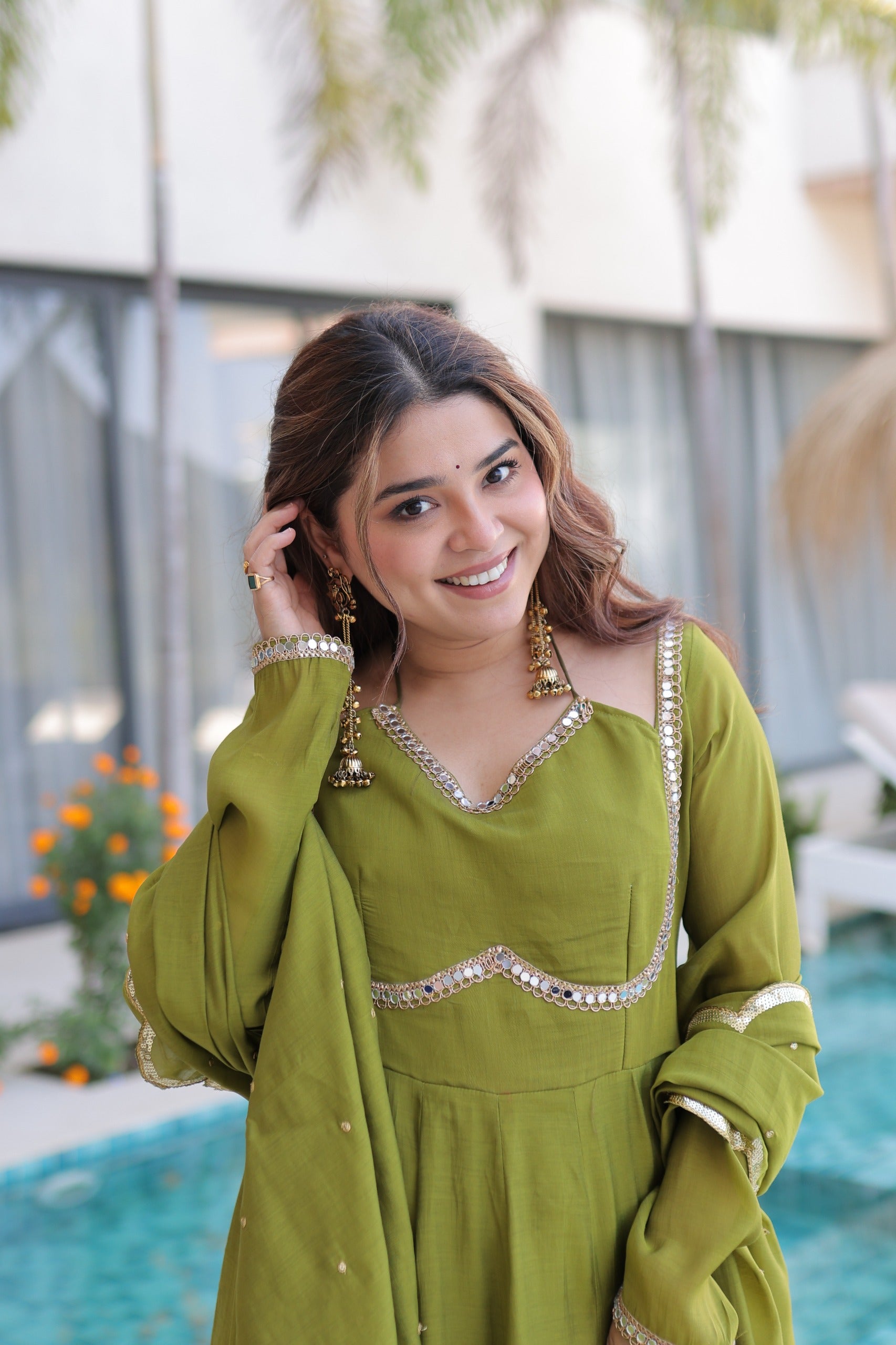 Ivory Charm Festive Wear Gown – Yaari Collection