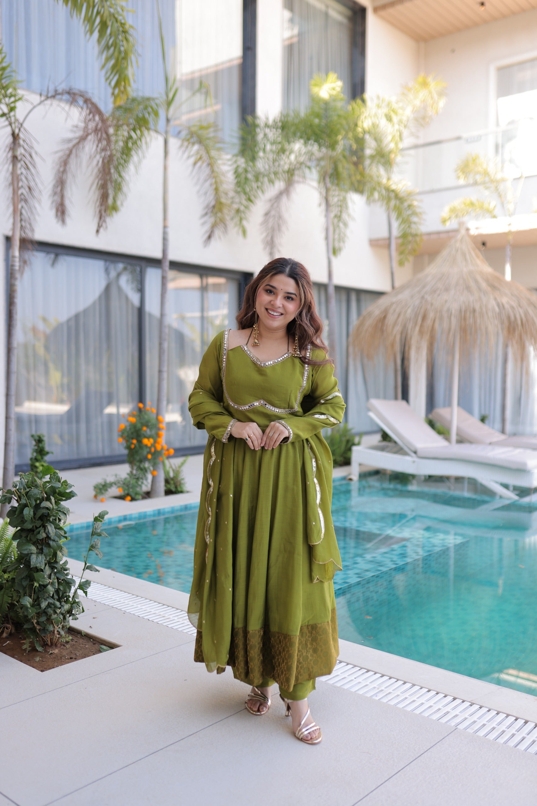 Ivory Charm Festive Wear Gown – Yaari Collection