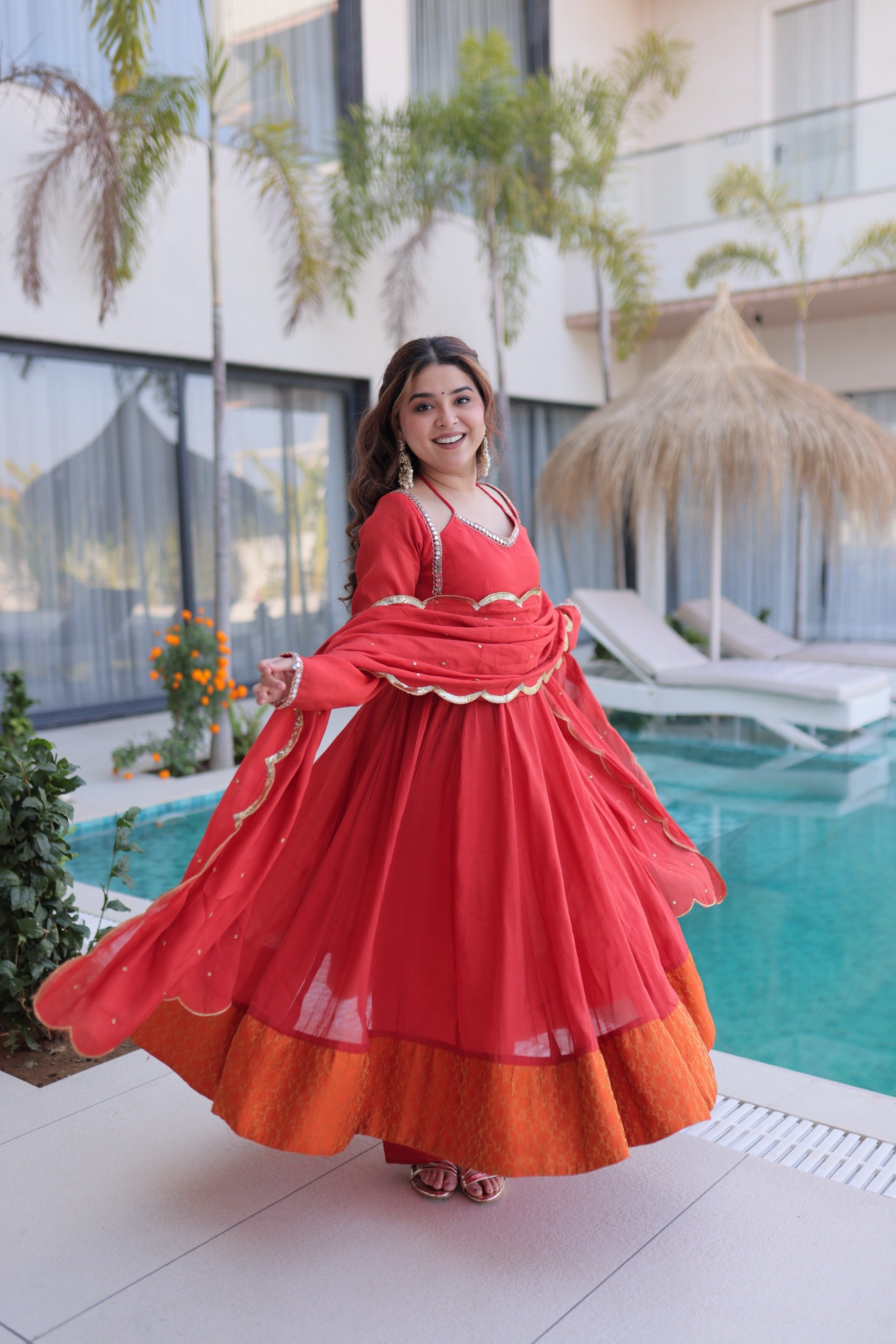 Ivory Charm Festive Wear Gown – Yaari Collection