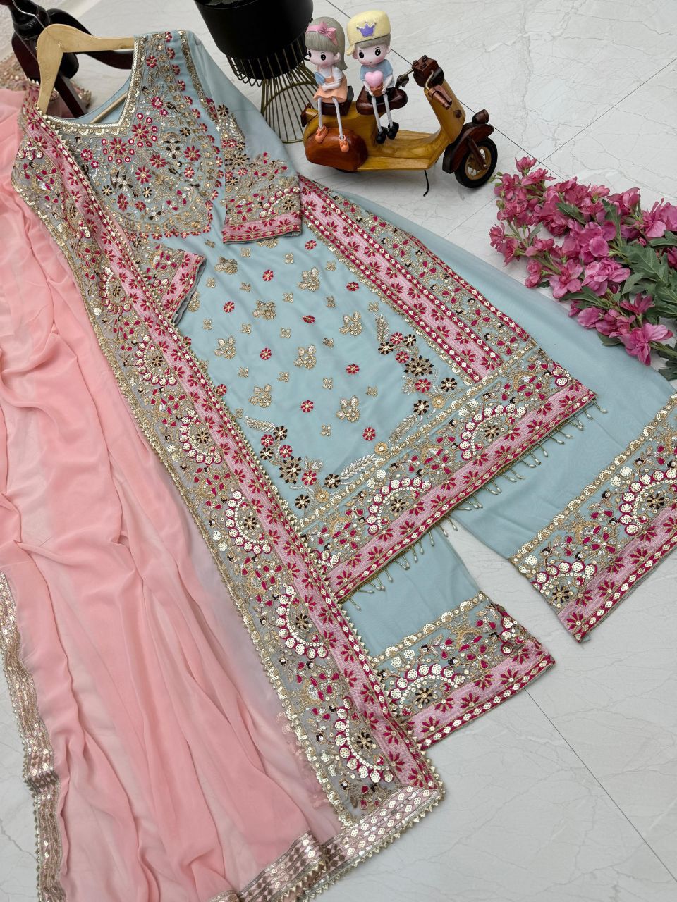Royal Grace Designer Palazzo Set – Yaari Collection