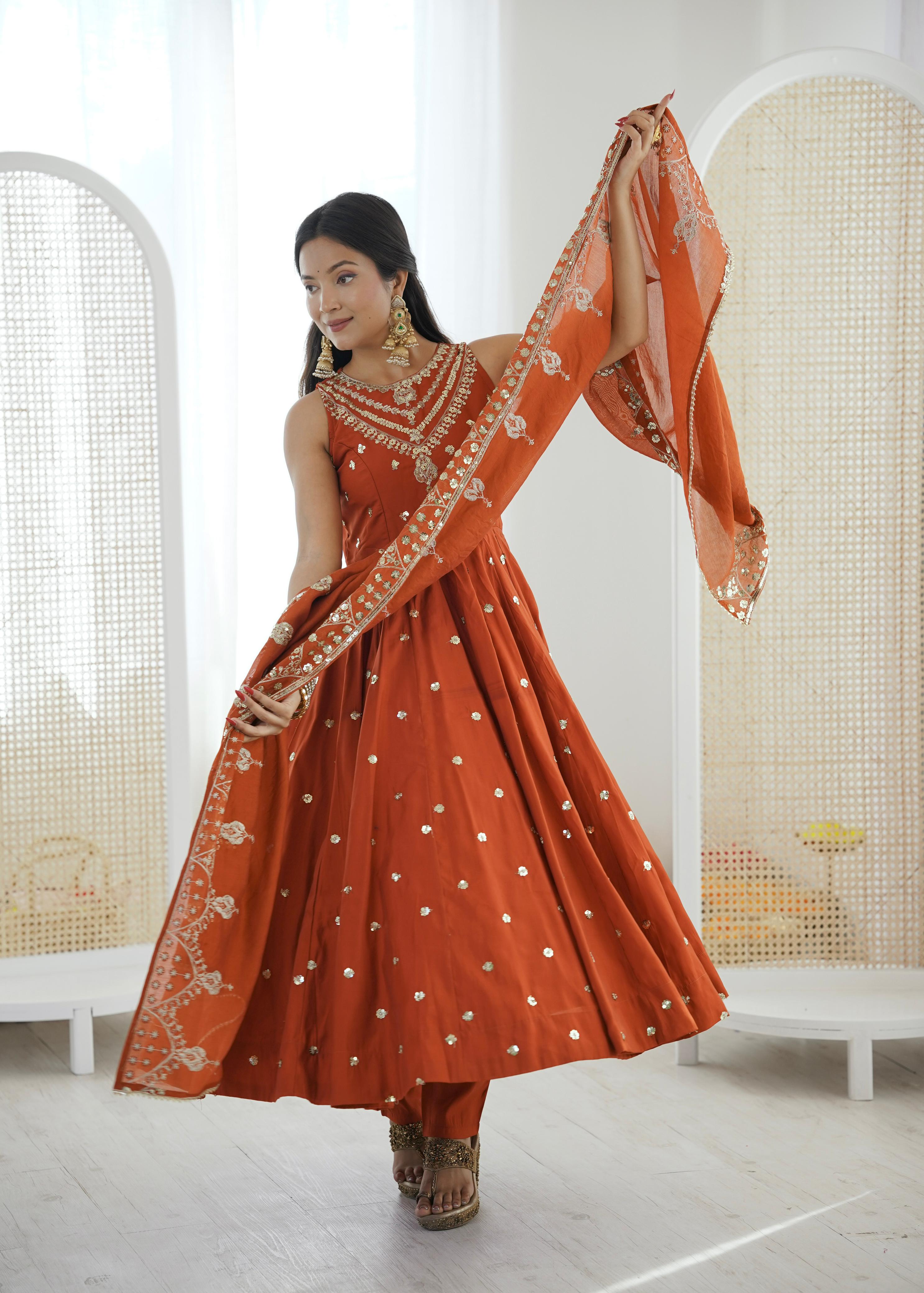 Moonlight Elegance Party Wear Anarkali Gown – Yaari Collection