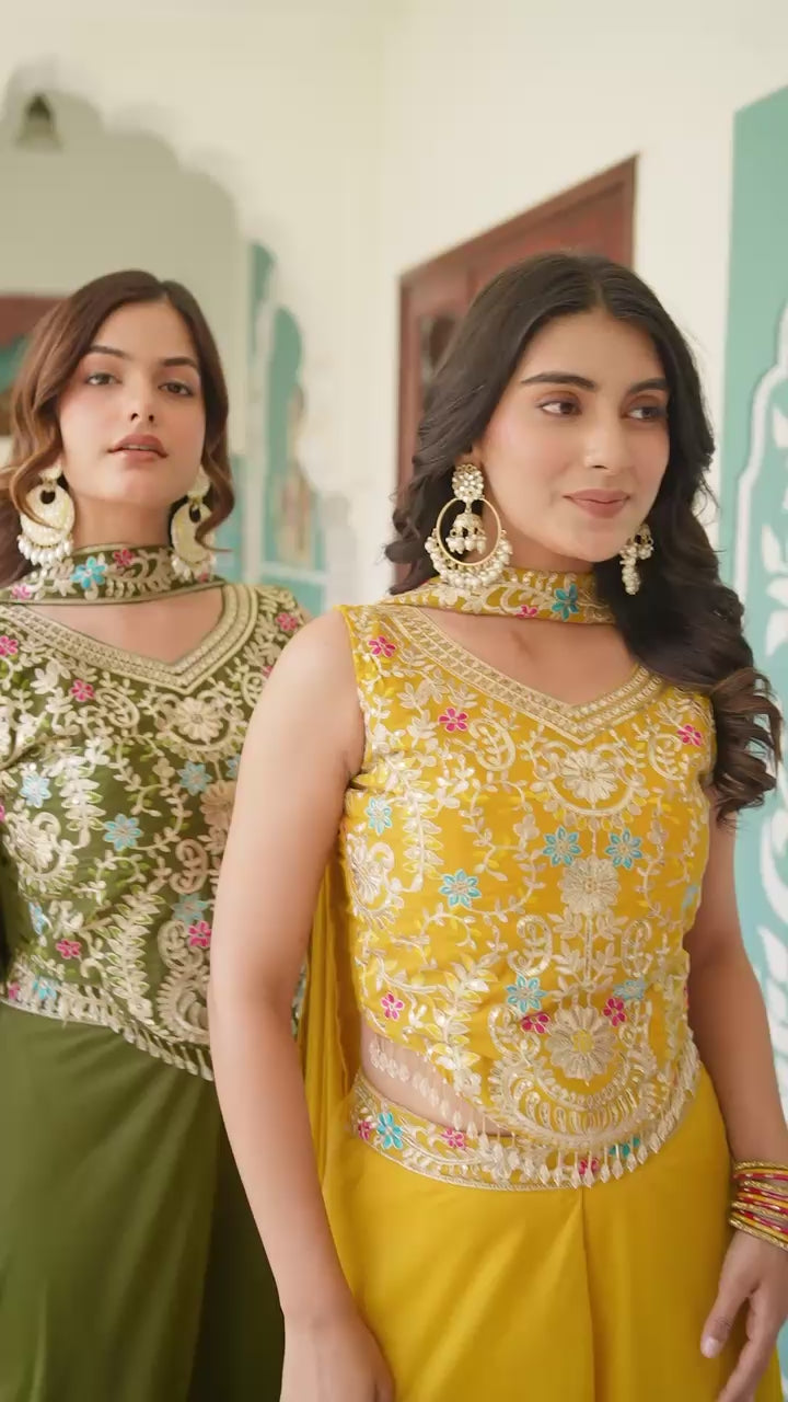 New Designer blouse  Plazzo & Dupatta pair