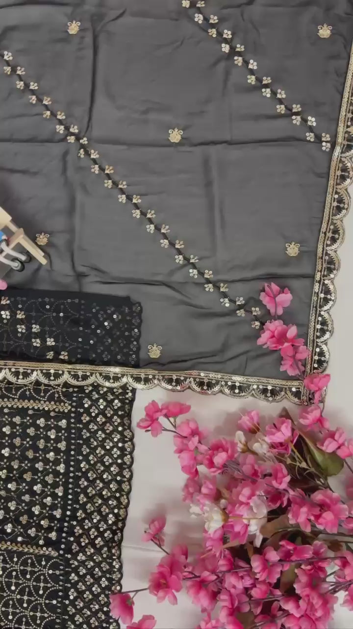 Stylish Peplum Top Sharara Set